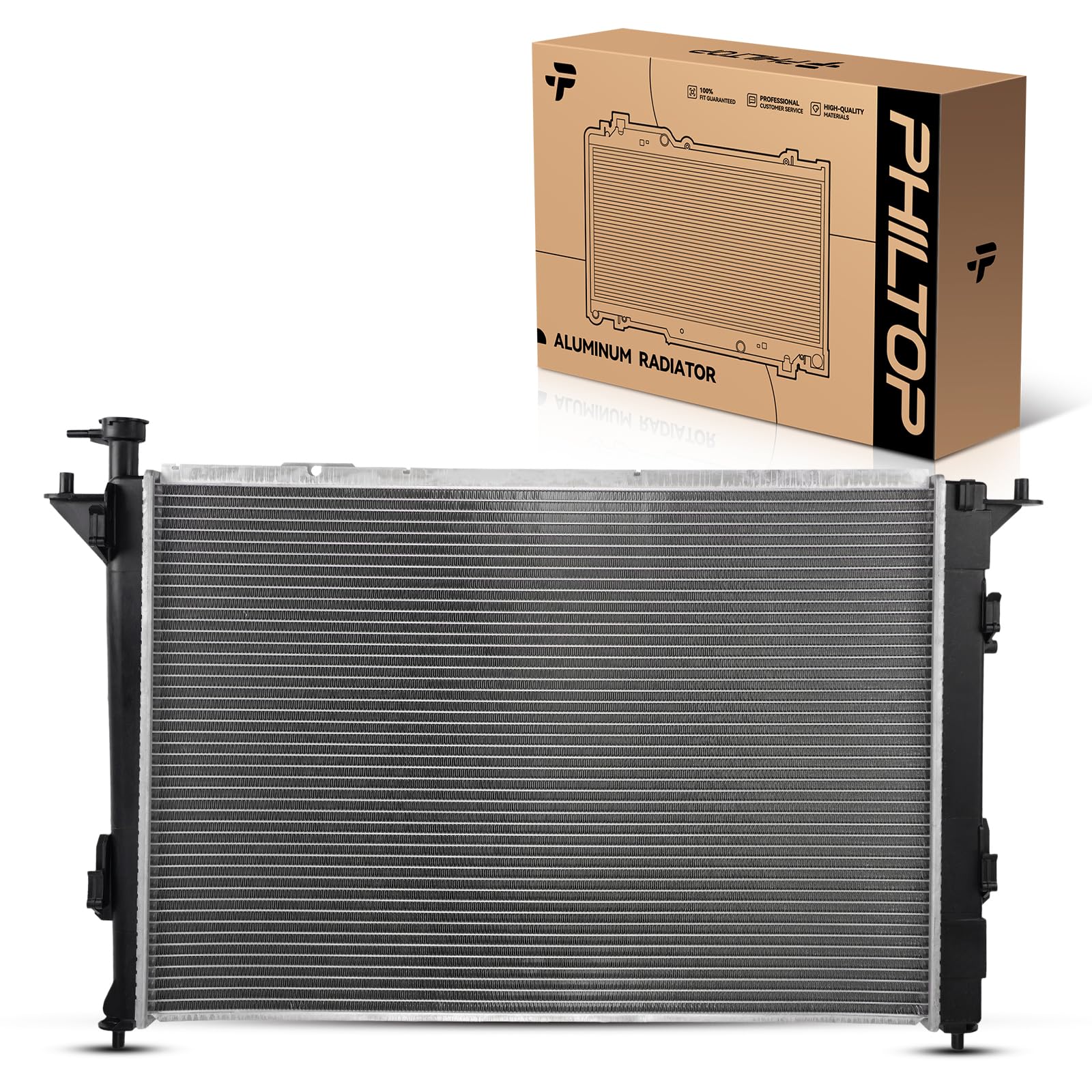 PHILTOP Radiators Car for 2011-2015 Sorent-, 2013-2018 Santa Fe Sport 2.4L, 2010-2018 Santa Fe, 2019 Santa Fe XL CU13194