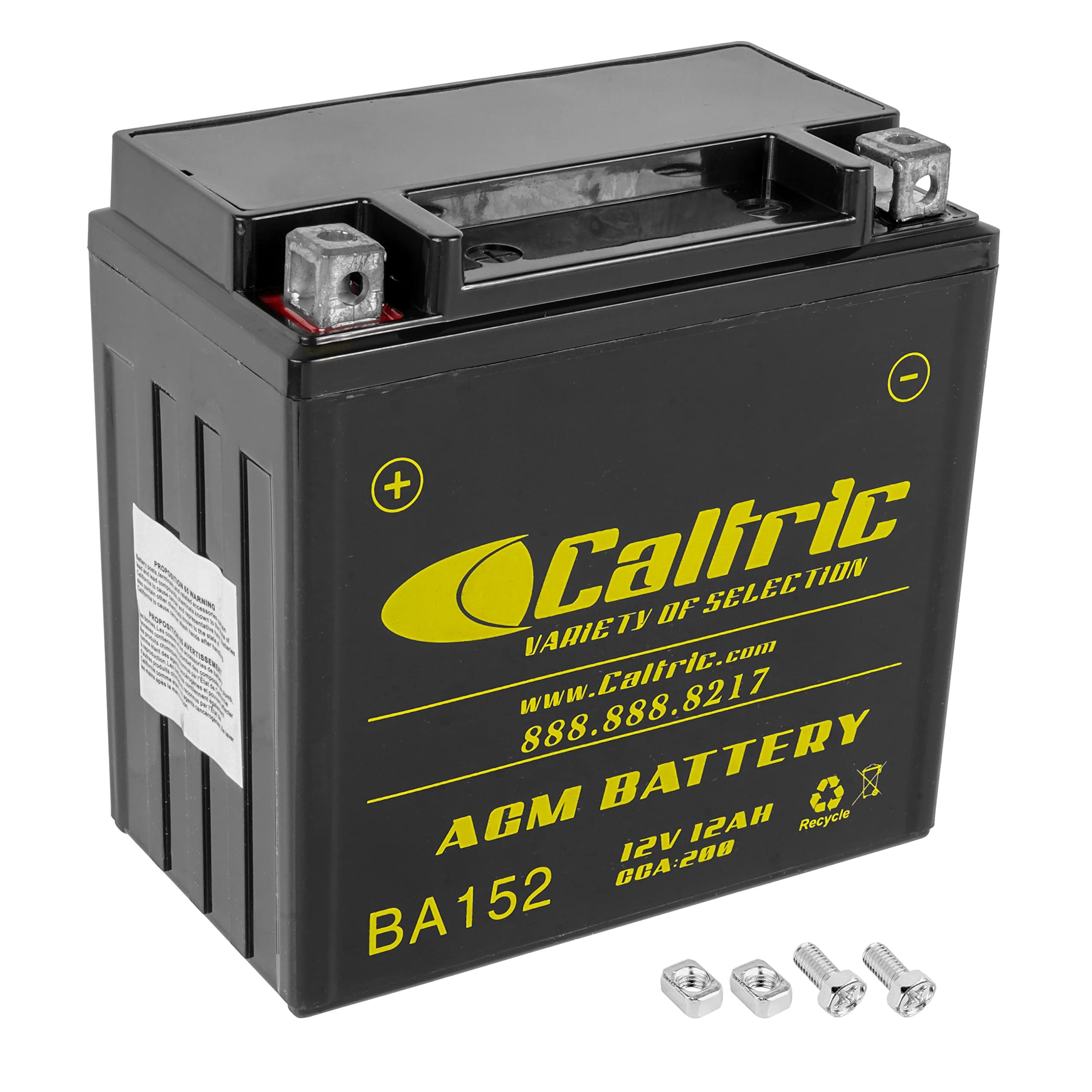 Caltric AGM Battery Compatible with Harley Davidson 65989-97E 65948-00C 12V / 12AH / CCA 200