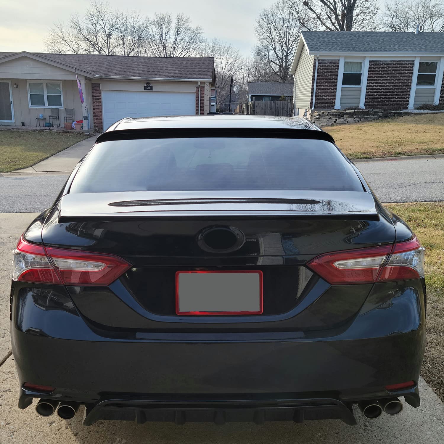 KUAFU Rear Roof Spoiler for 2018-2023 Toyota Camry, ABS Plastic, Black, Model GO-1114