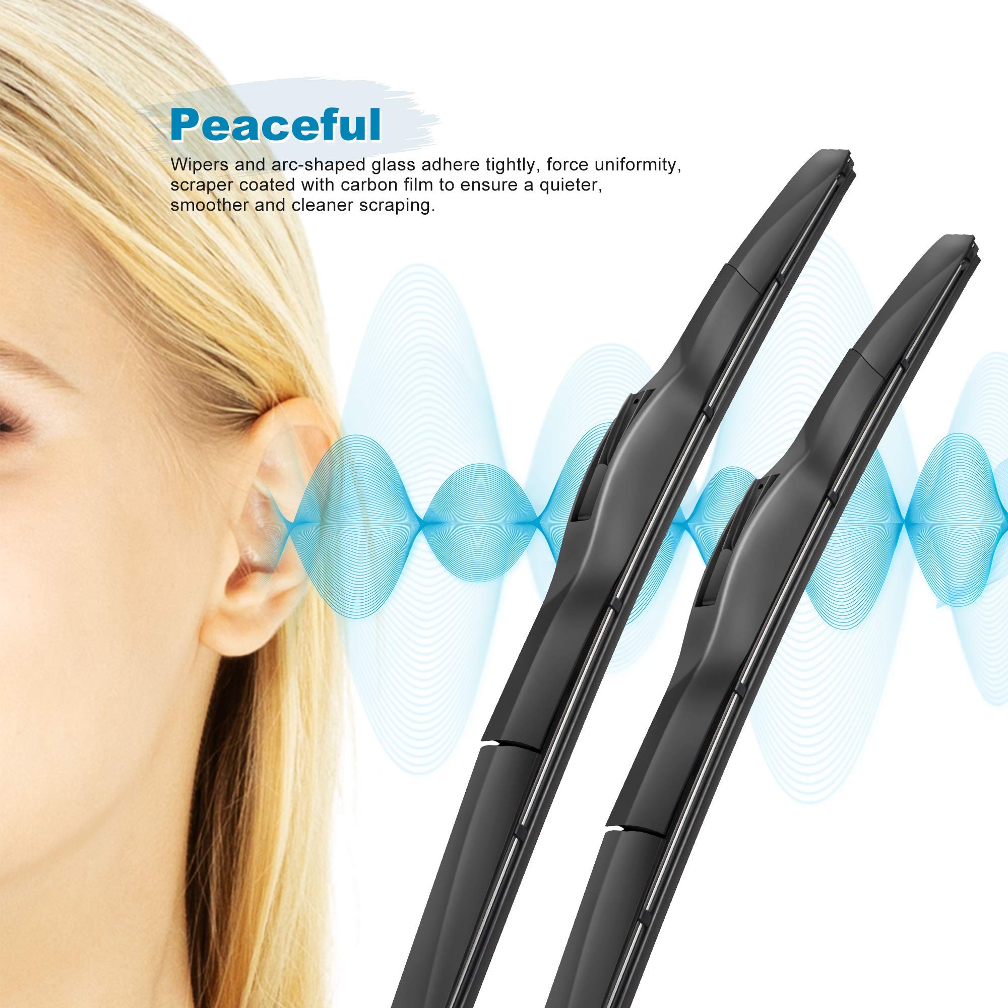 Ablewipe Windshield Wiper Baldes, 16 Front Window Wiper Blades Model: 18O13B (1 Piece)