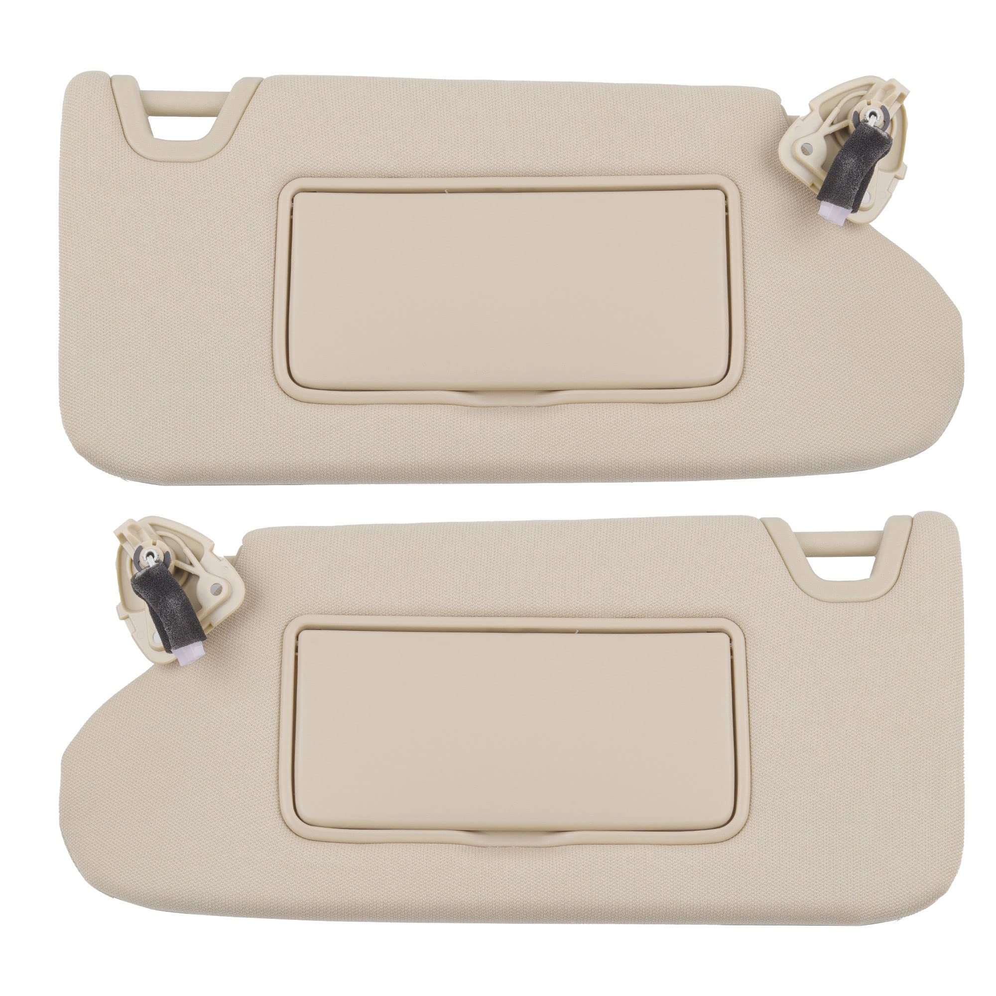 Dasbecan Beige Pair Sun Visor Compatible With Nissan Altima 2013-2018 With Mirror And Vanity Light Without Sunroof Replaces# 96401-3Ta2A