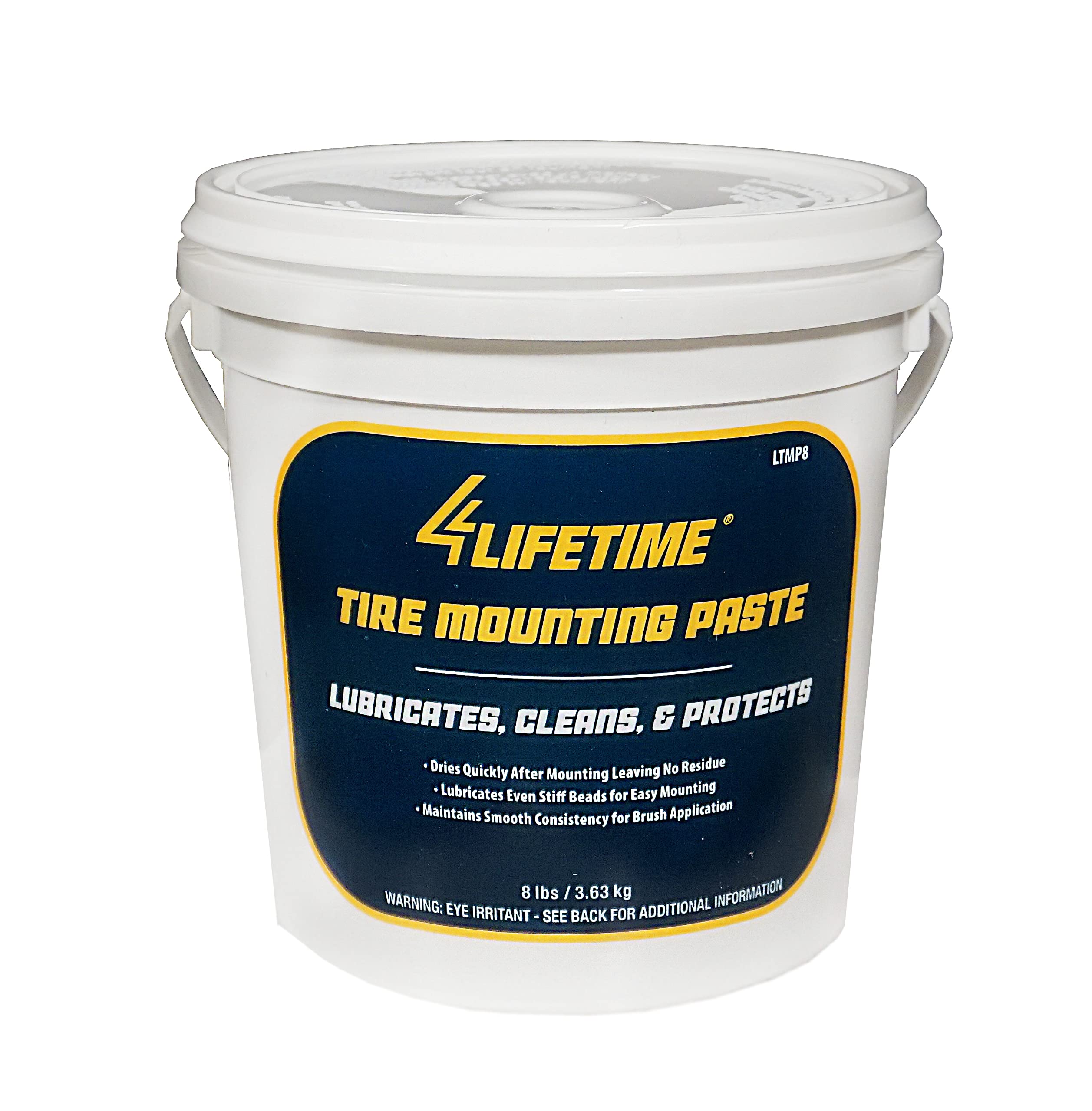 Tire Mounting Paste - Biodegradable Universal Lubricant For Motorcycle, Bike, Truck, Atv - Direct Application - Ready To Use - Low Profile, Aluminum & Alloy Wheel 8 Lbs