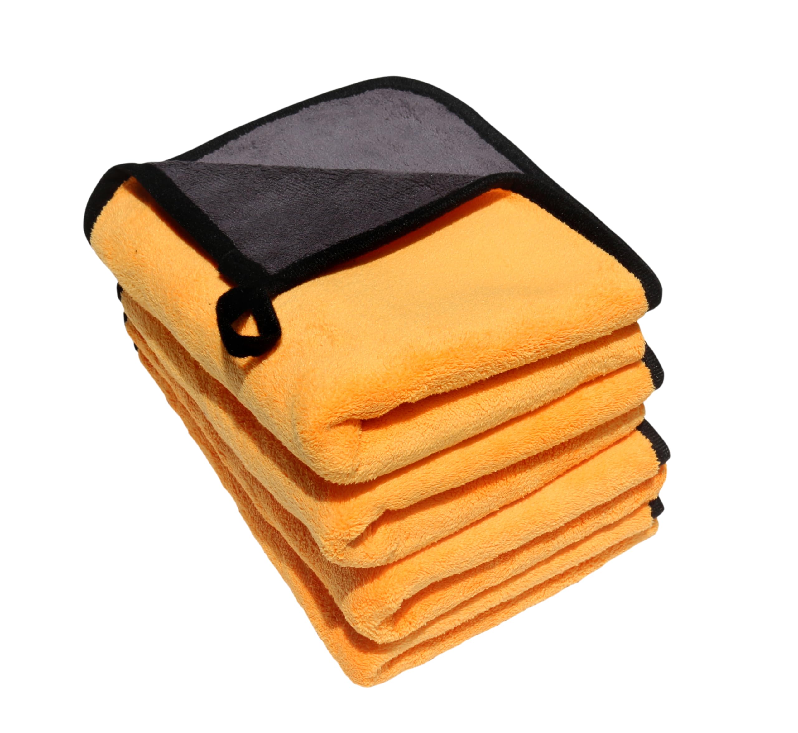 Solance 700 GSM Microfiber Double Layered Cloth 60x40 Cms 4 Piece Towel Set Extra Thick Microfiber Cleaning Cloths Perfect for B