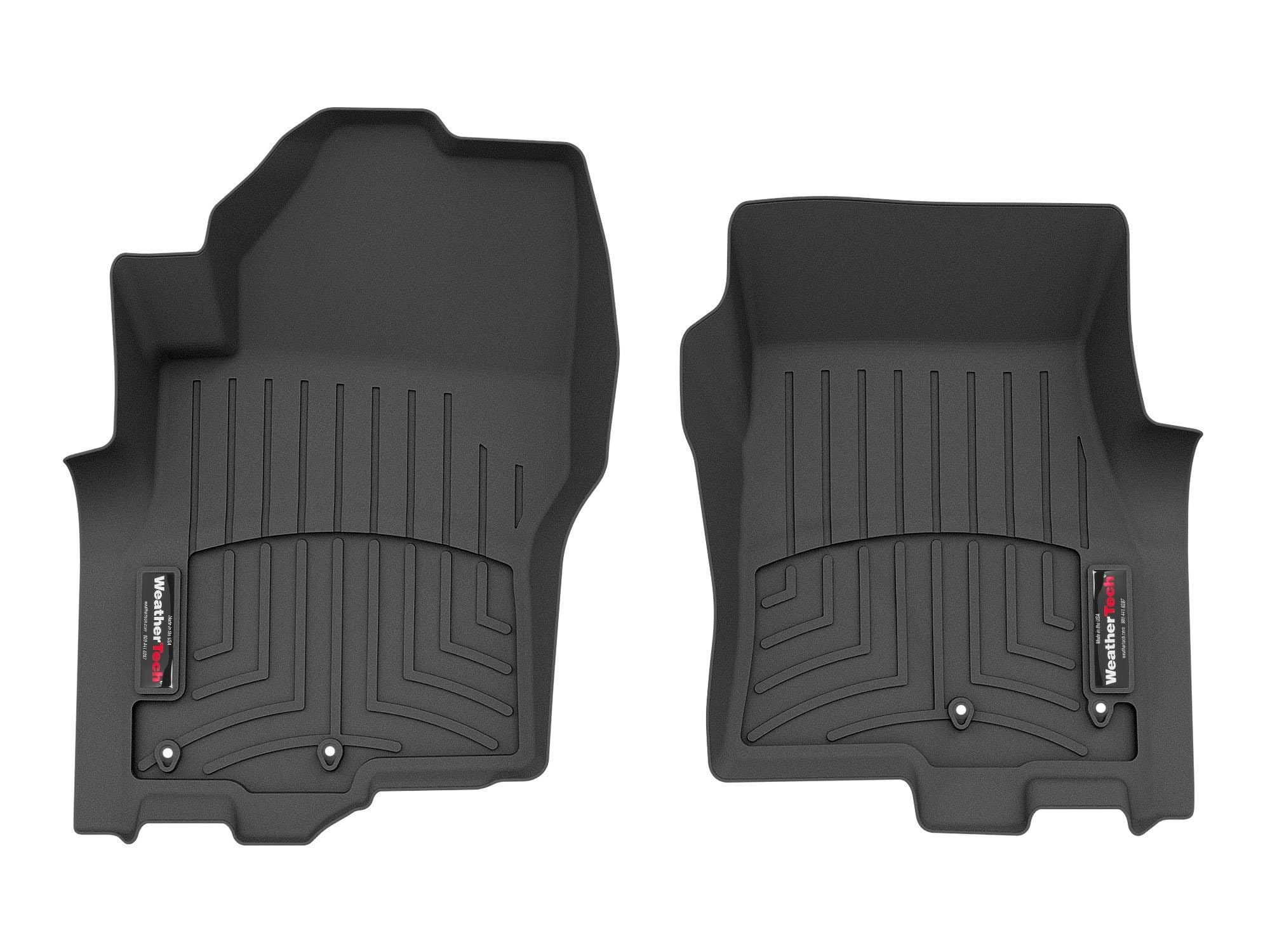 WeatherTech Custom Fit FloorLiners for Nissan Frontier - 1st Row (4417051), Black