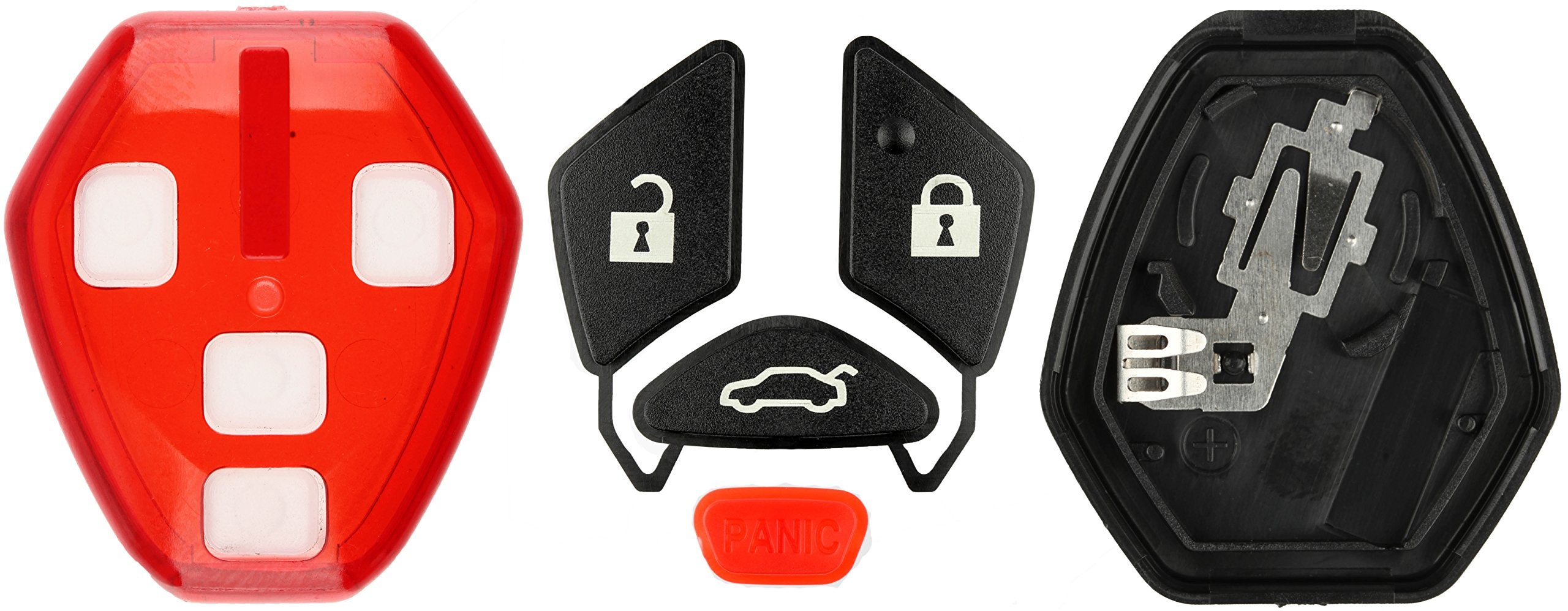 Keylessoption Keyless Entry Remote Uncut Blank Car Key Blade Fob Case Shell Button Pad Outer Cover Repair For 2007-2012 Mitsubis