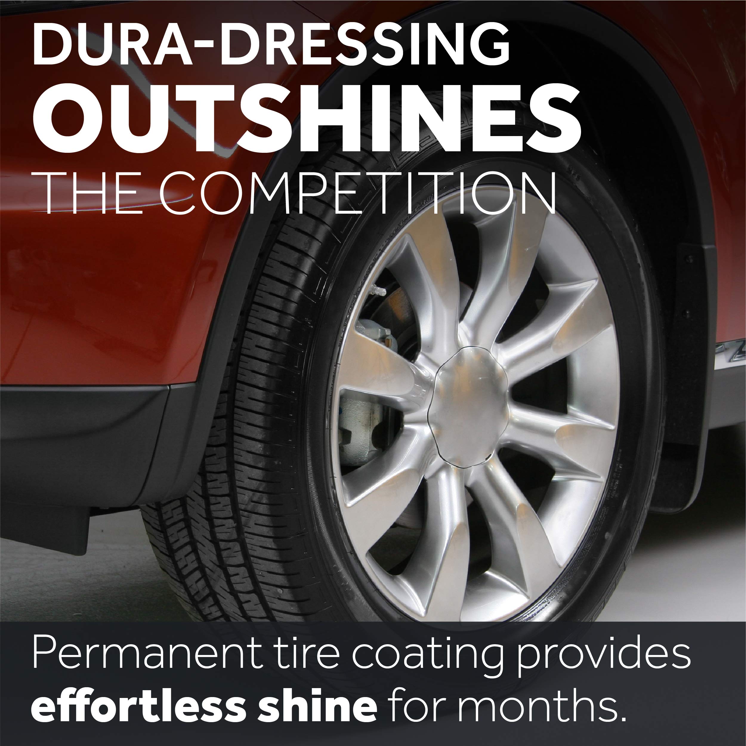 DURA-COATING TECHNOLOGY Dura-Dressing Total Tire Kit - Tire Dressing & Cleaning Kit for Single Car - Made in USA