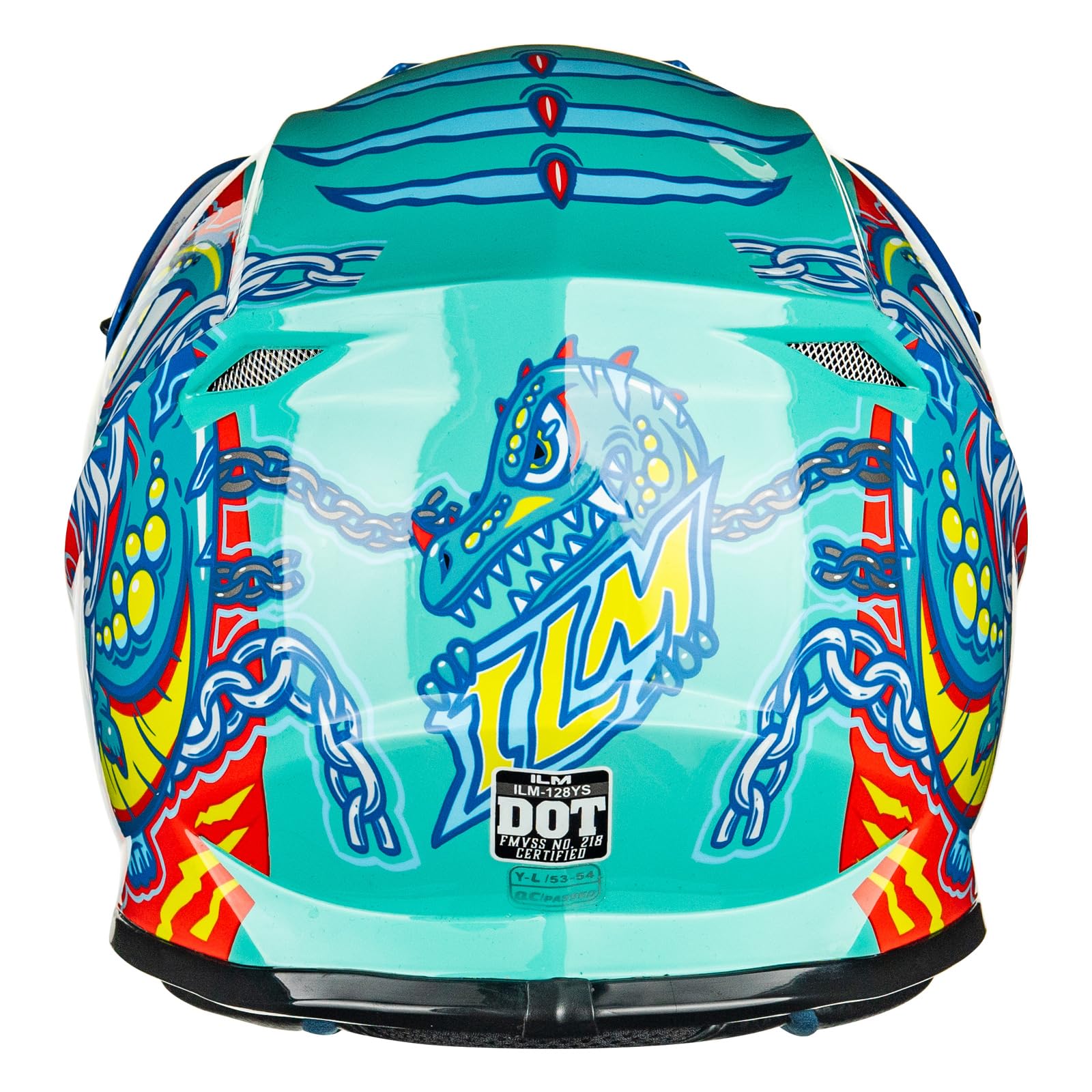 ILM Youth & Kids Dirt Bike Helmets Motocross ATV Dirtbike BMX MX Offroad Full Face Motorcycle Helmet, DOT Approved Model 128YS (