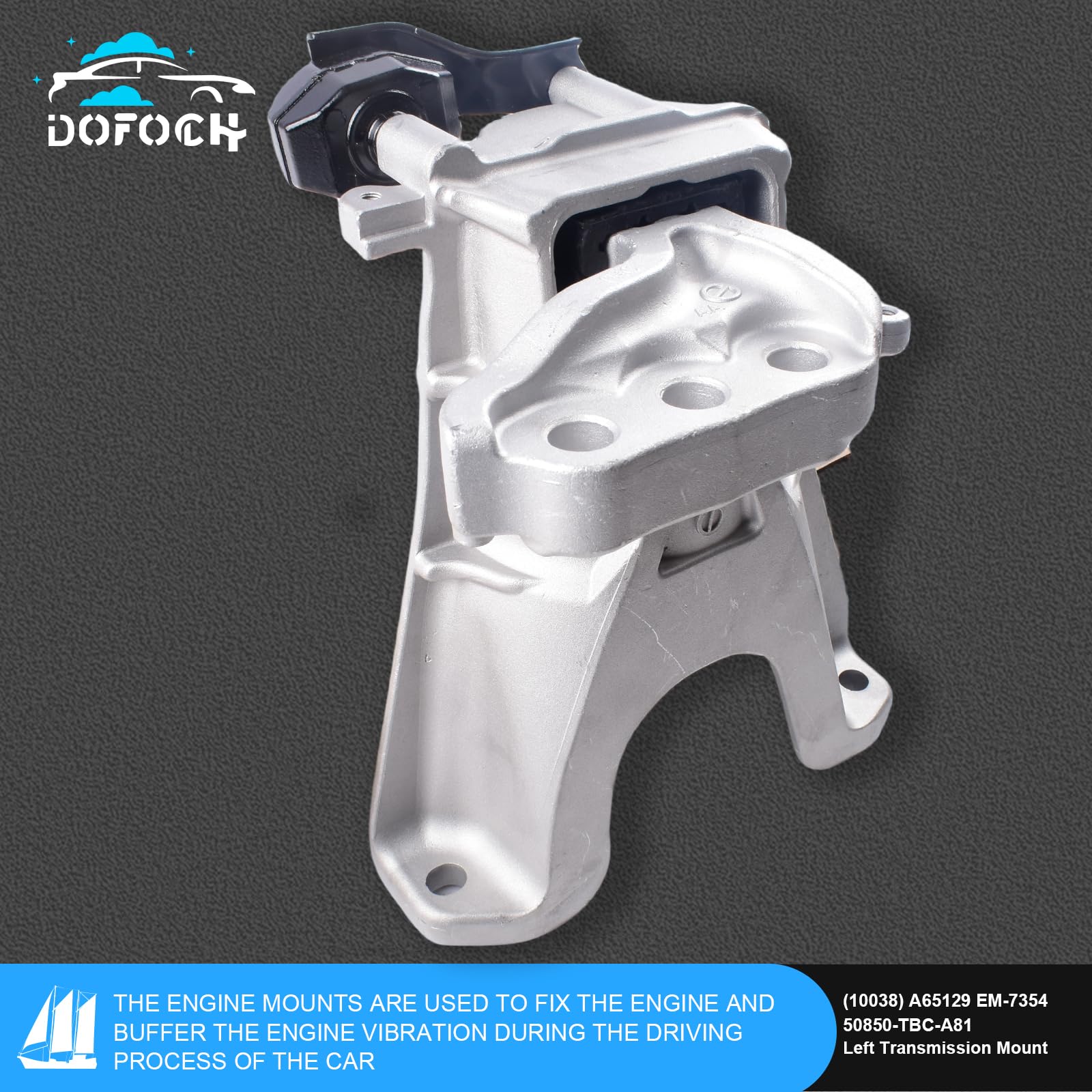 Dofoch Engine Motor & Trans Mount Compatible With 2016-2021 Honda Civic 1.5L Cvt Transmission Mount Replaces 50820-Tba-A04 50890