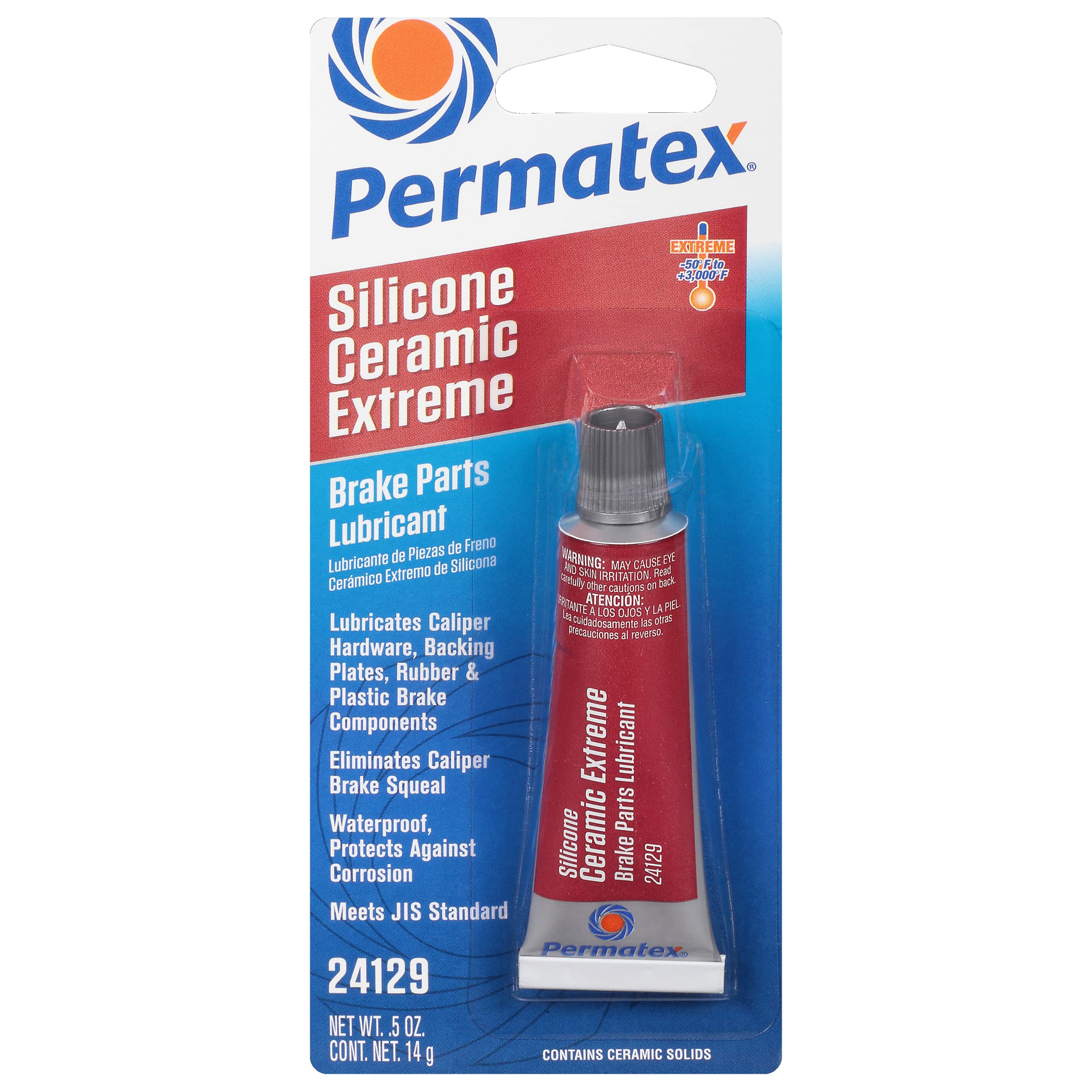 Permatex Silicone Extreme Brake Parts Lubricant, 0.5 oz - Model 24129, High-Performance Brake Lubricant