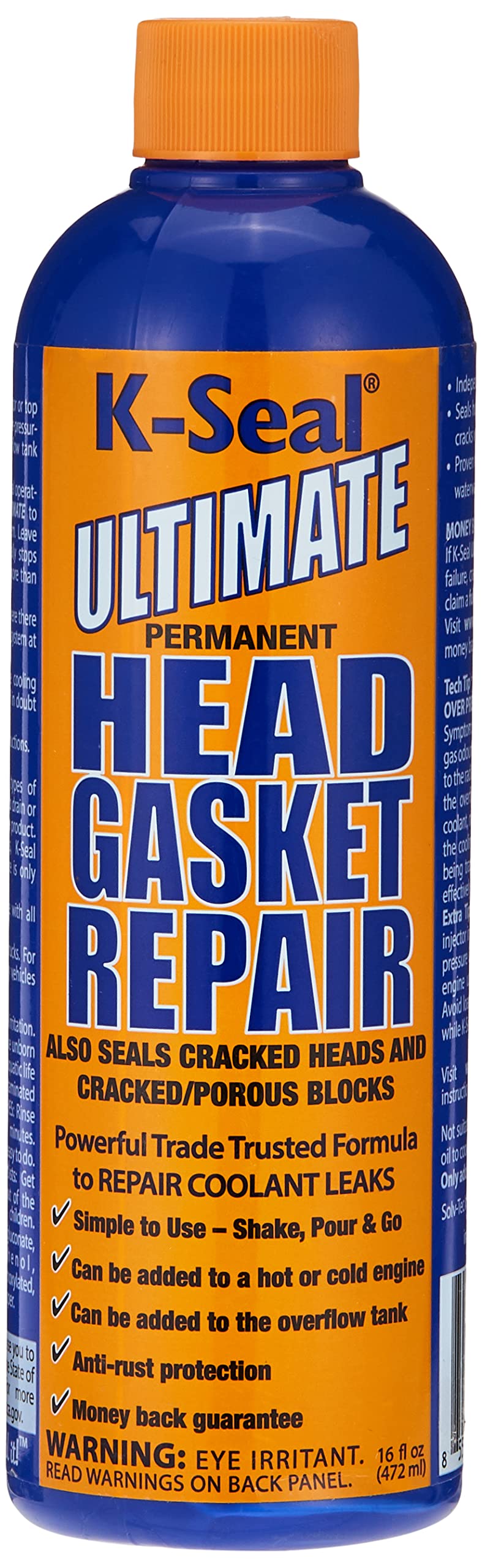 KSeal ST3501 Pour and Go Head Gasket Sealer, 16oz, Permanent Repair for Blown Head Gaskets, Cracked Heads and Blocks