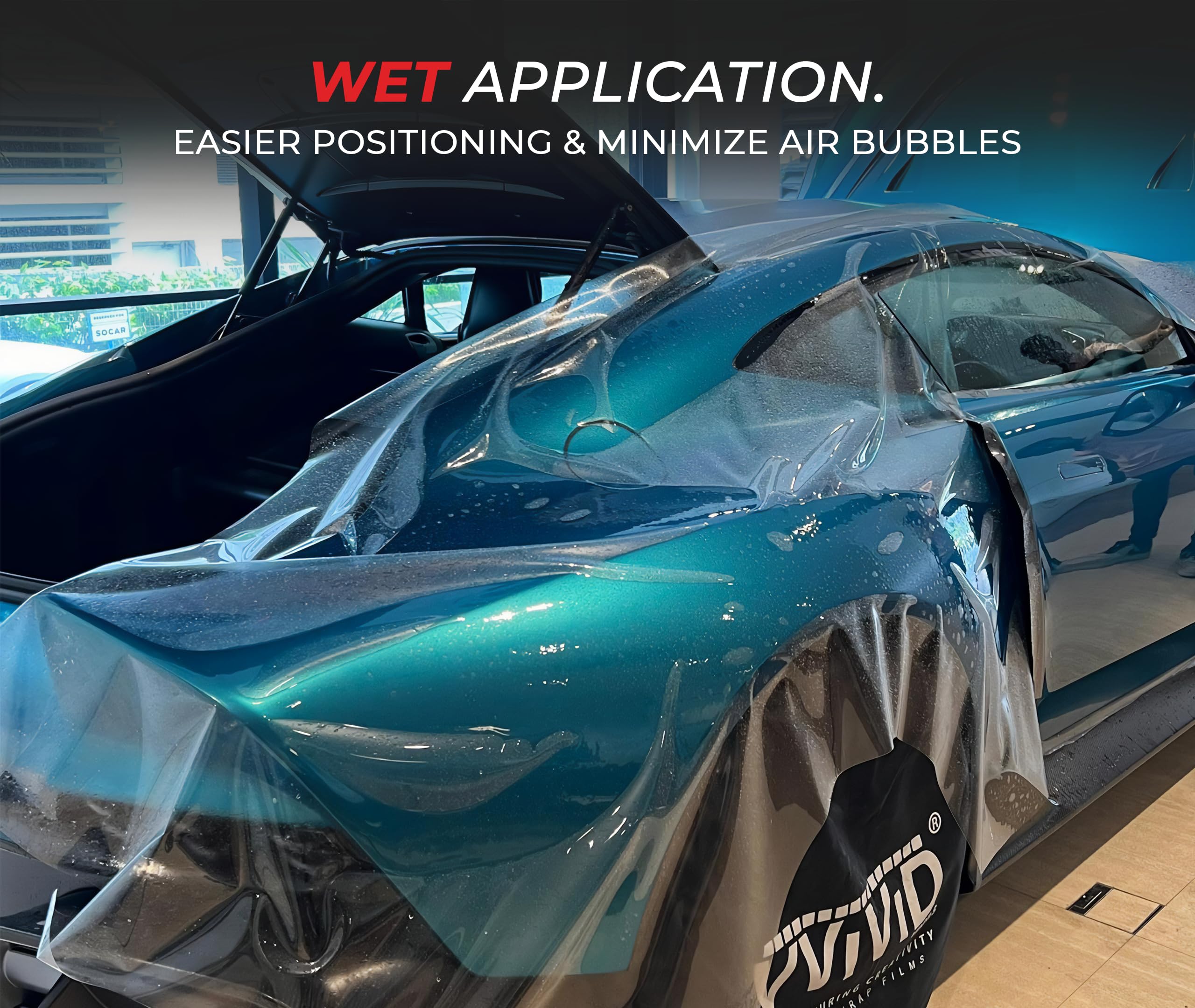 VViViD Barricade Premium 8 Year Clear Gloss Paint Protection Film 4"x96" Thermoplastic Polyurethane