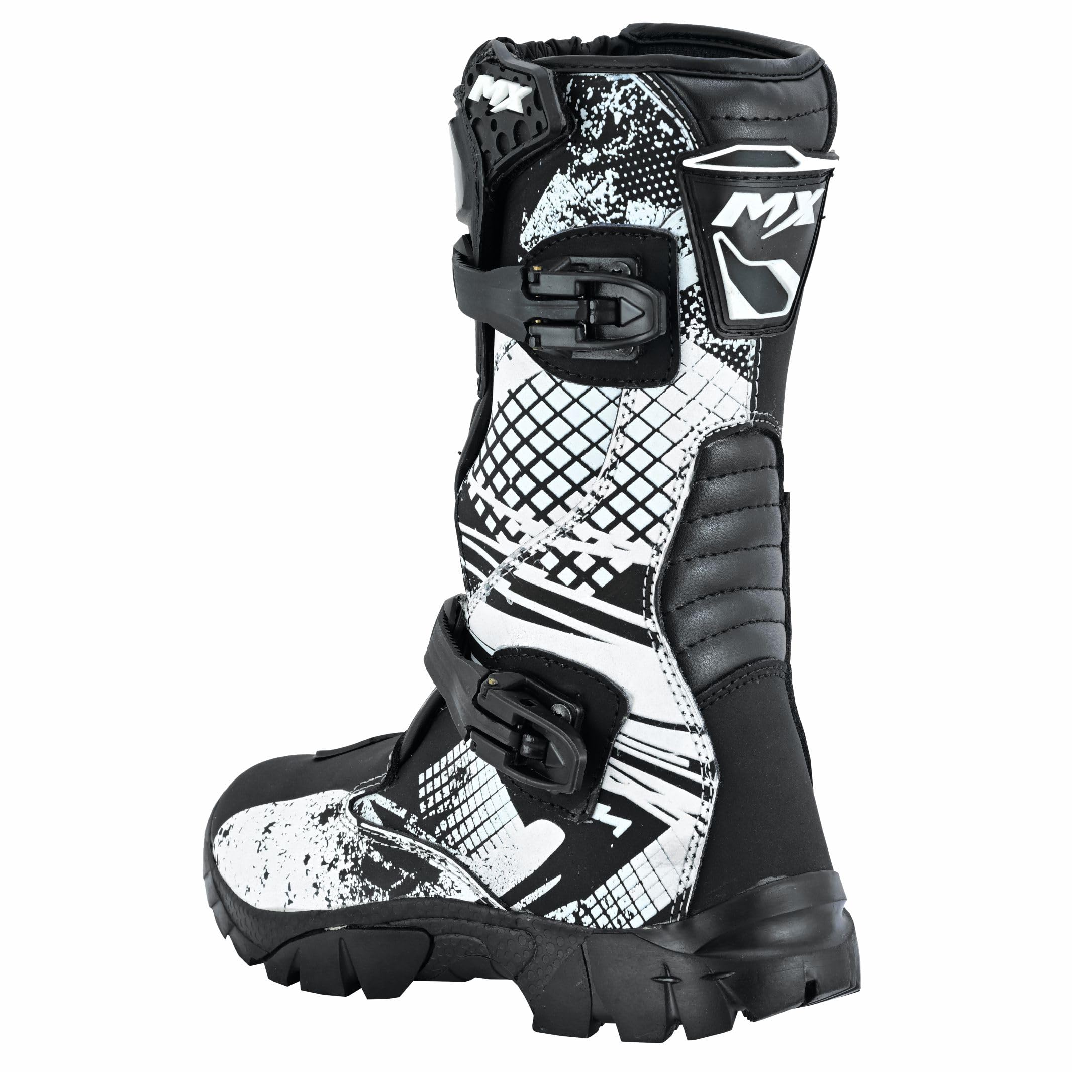 PROFIRST Motorcycle kids boots Motorbike Waterproof shoes Motorcross Dirt Blike Riding Biker Boots for kids (White, 3.5)