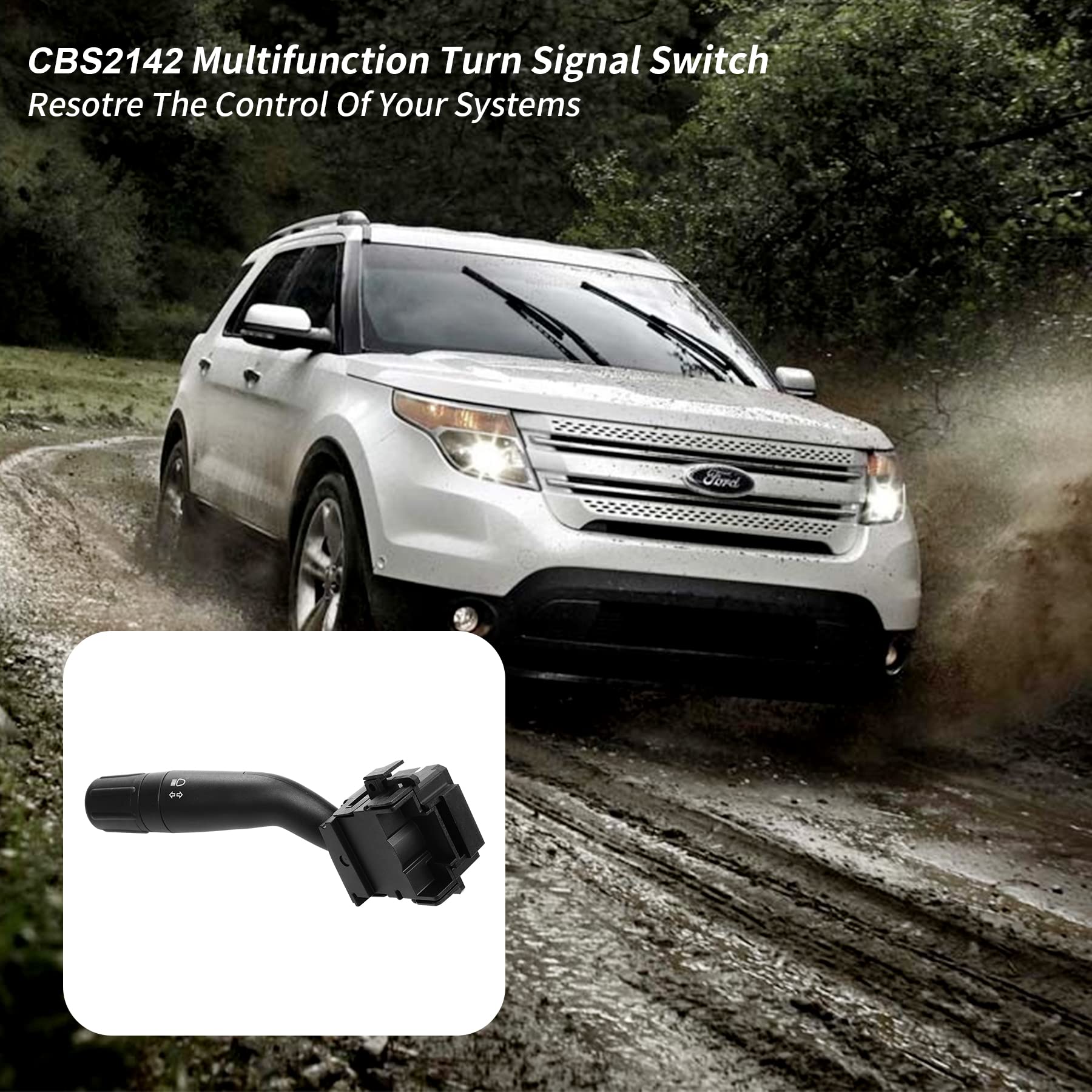 Multifunction Turn Signal Switch | Replacement For 2011-2012 Ford Edge Explorer & Lincoln Mkx | Replaces# Cbs-2142, Sw8462, Bt4Z13341Aa