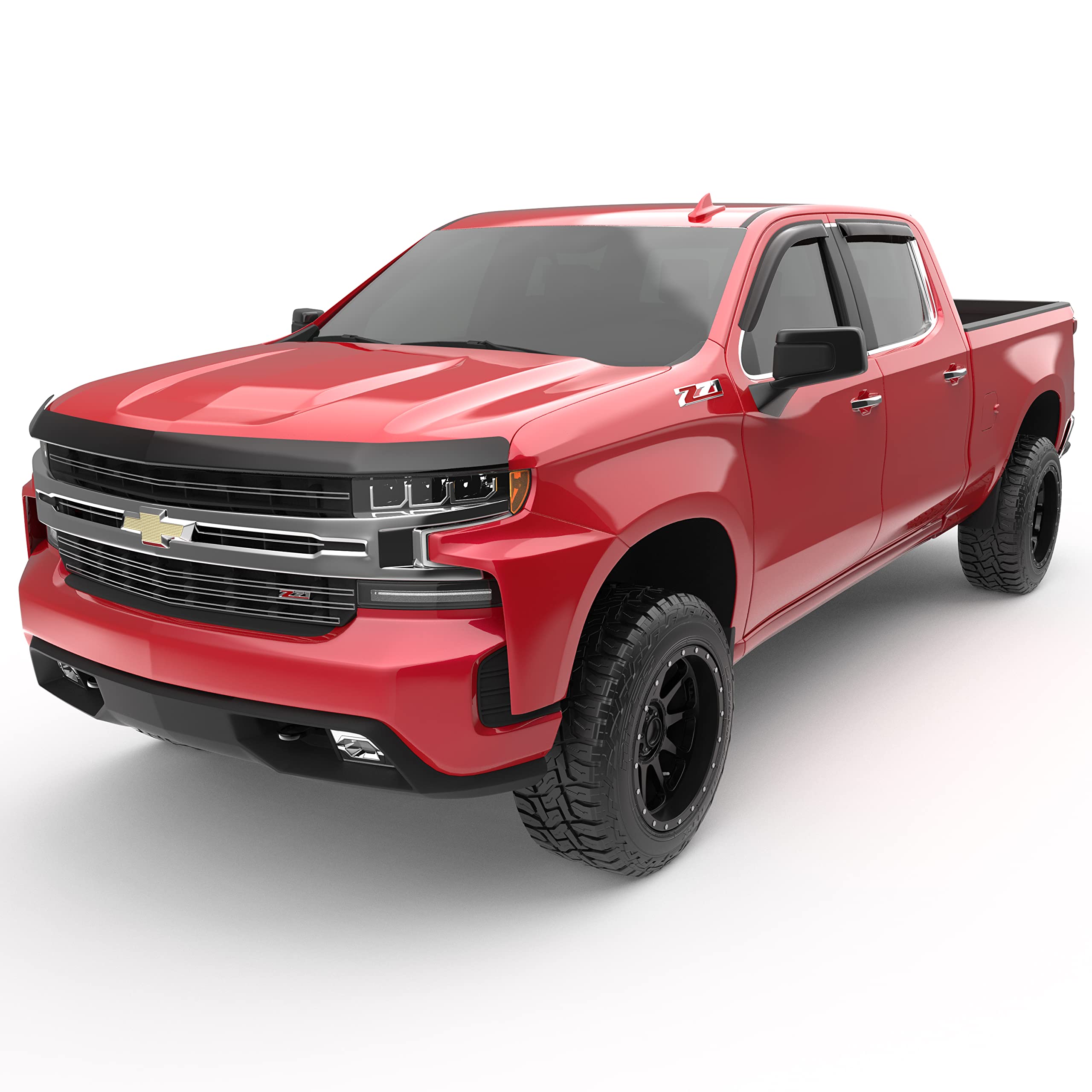 EGR 301695 SuperGuard Hood Guard Bug Deflector Protector, Matte Black Finish, Compatible with Select Chevrolet Silverado All Cab