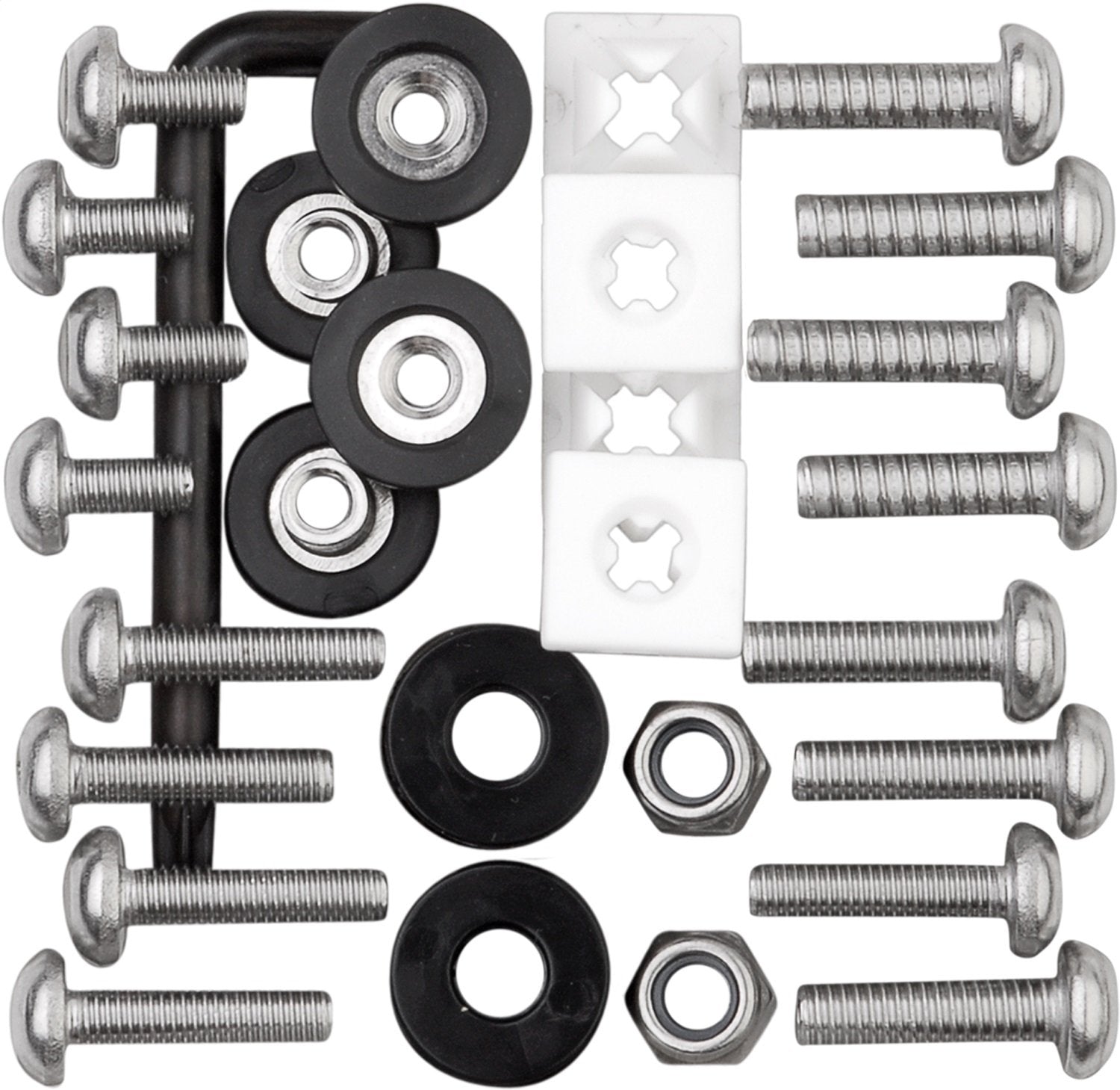 Cruiser Accessories 81500 Locking Fasteners License Plate Frame Hardware, Ultimate Kit-Stainless Star Pin