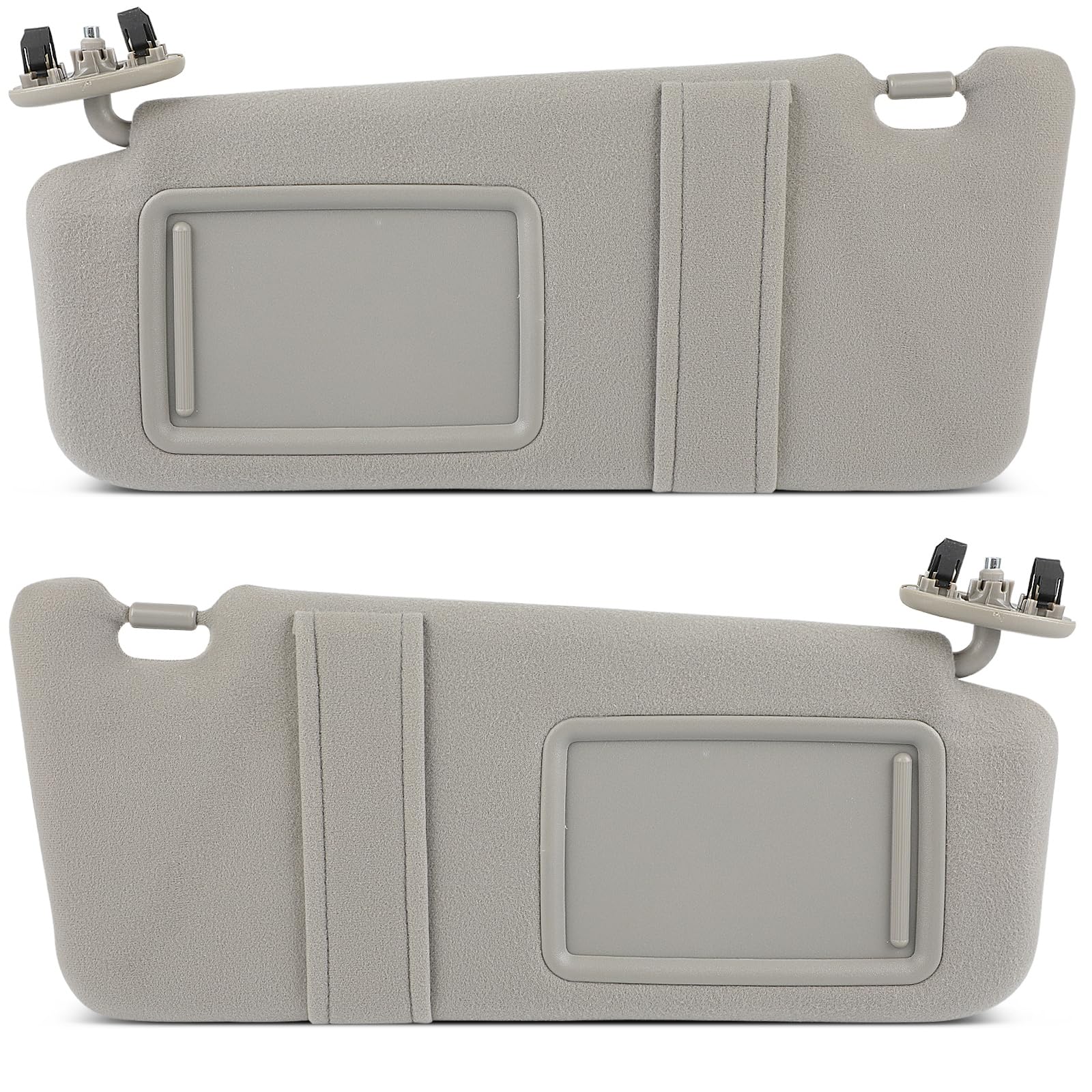 Scitoo A Pair Left And Right Gray Sun Visor Assembly Fit For 2006 2007 2008 2009 2010 2011 For Toyota Camry Sedan Windshield Vis