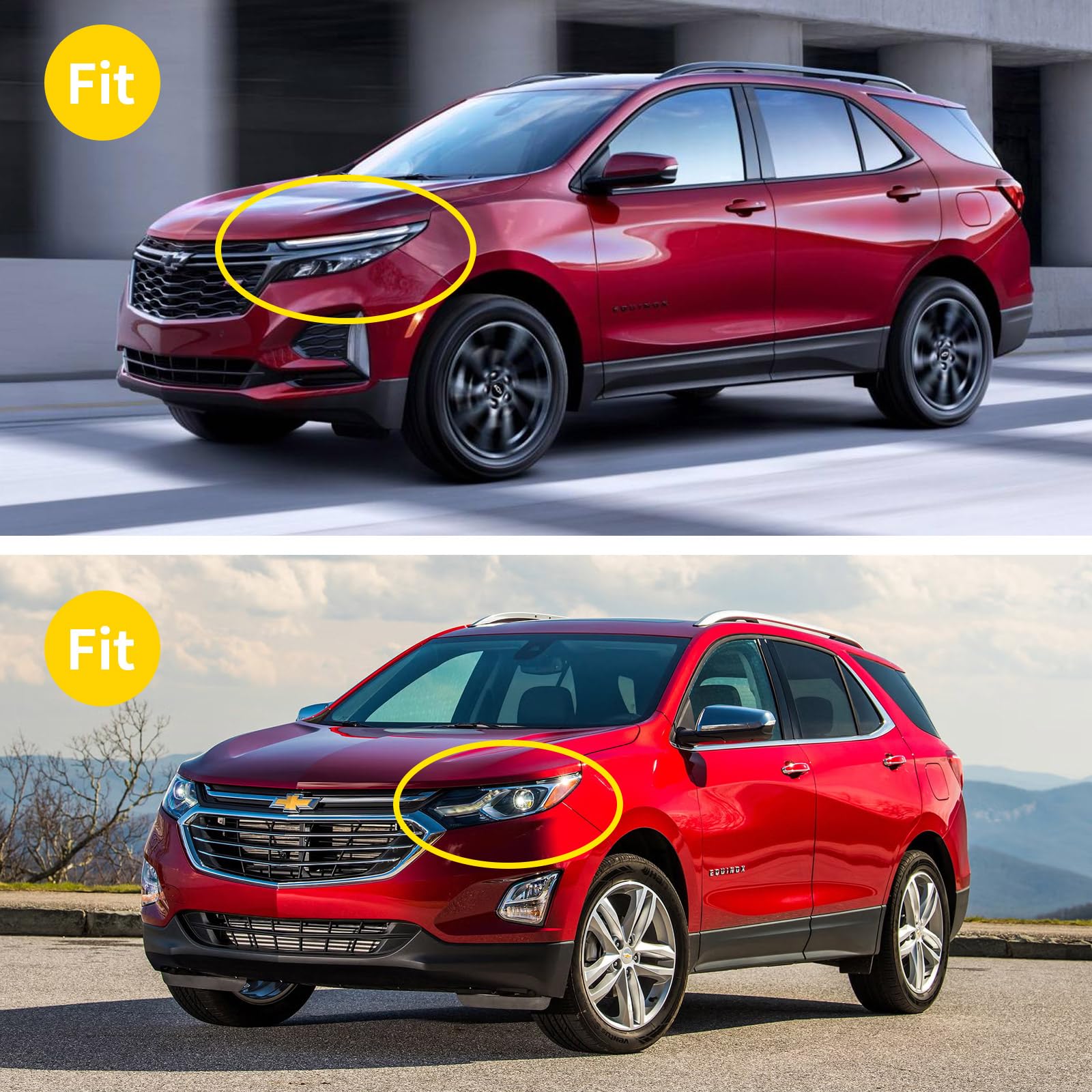 Cmvt Auto Window Visors For Chevy Chevrolet Equinox 2018-2024, Rain Guards Shields Vent Shade Deflector Dark Smoke 2019 2020 202