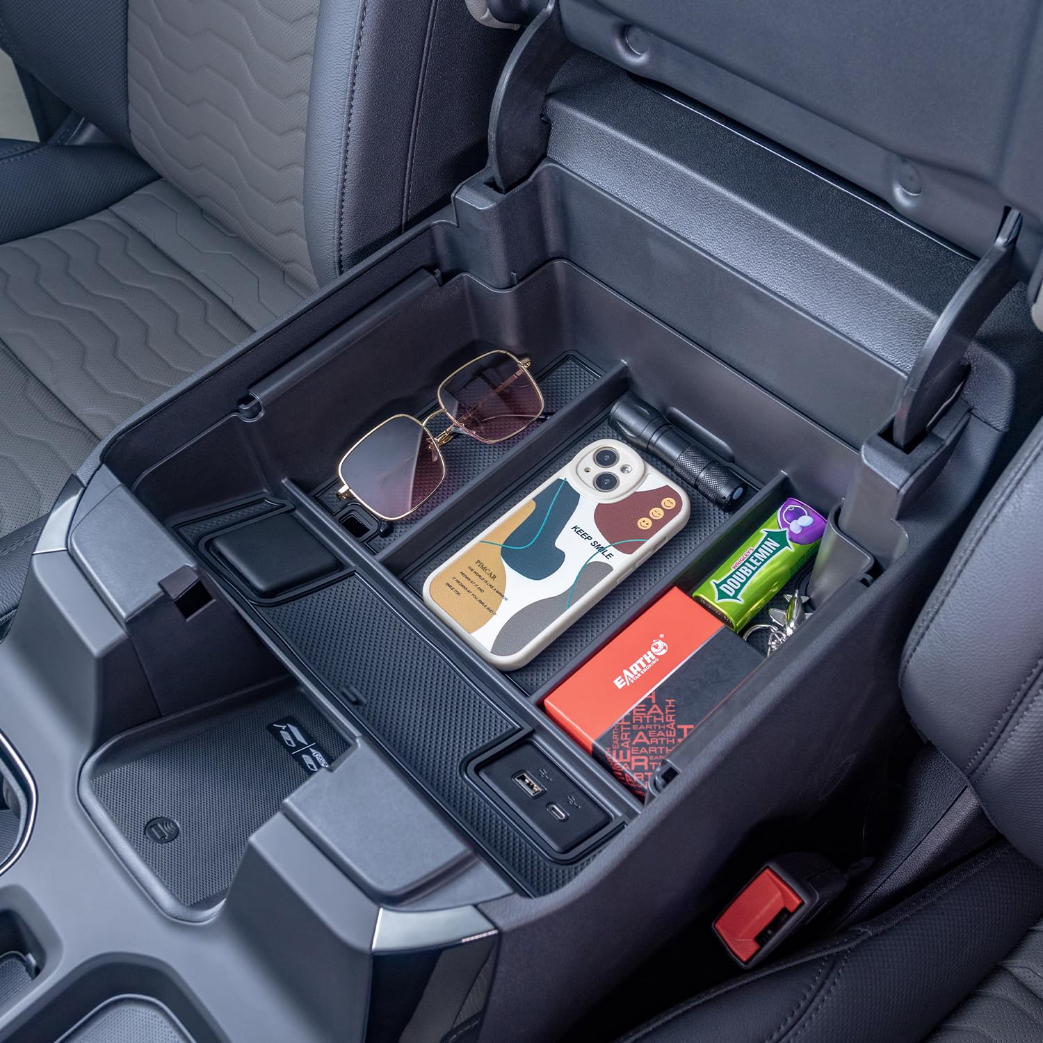 Pimcar Full Center Console Organizer For 23-25 Chevy Silverado/Gmc Sierra 1500, 22-25 Silverado/Sierra 1500 Refreshed Models, 24
