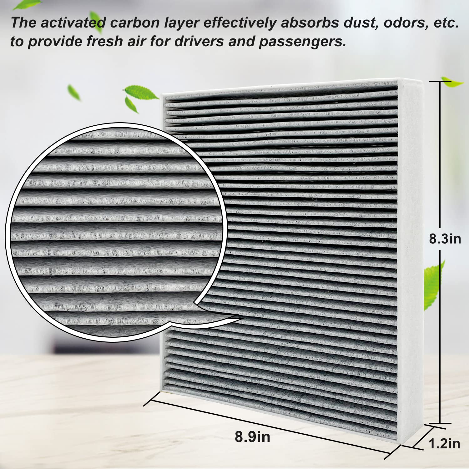 Capume 2Pcs Cabin Air Filter JM133 for 2021-2023 Elantra, 2022-2024 Ioniq 5, 2021-2024 Santa