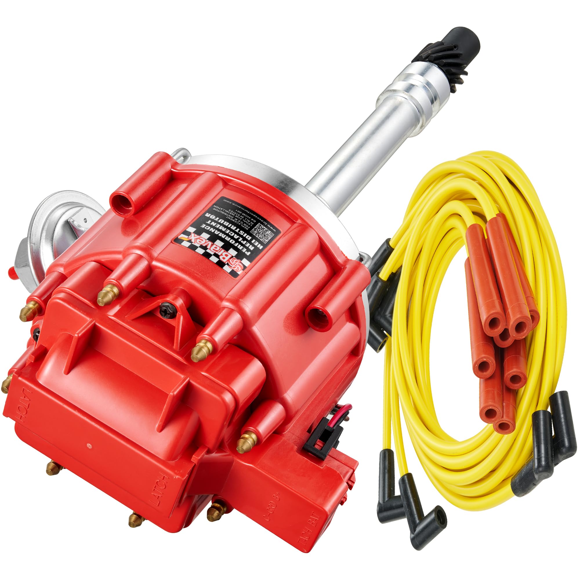Hei Distributor 65K Coil With Spark Plug Wires 9000Rpm, Hei Distributor For Chevy 350 Replacement For Sbc Bbc Gm 283 305 307 327