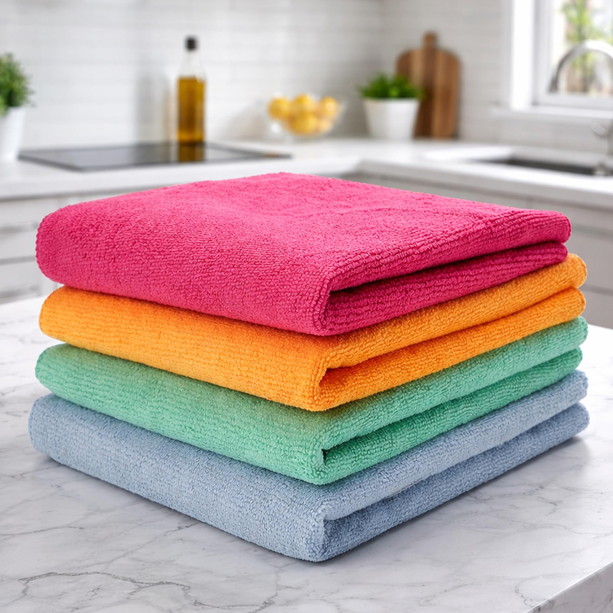 Cutting EDGE 300 GSM Car Microfiber Cloth, Multicolor, 40x40 cm (Set of 4)