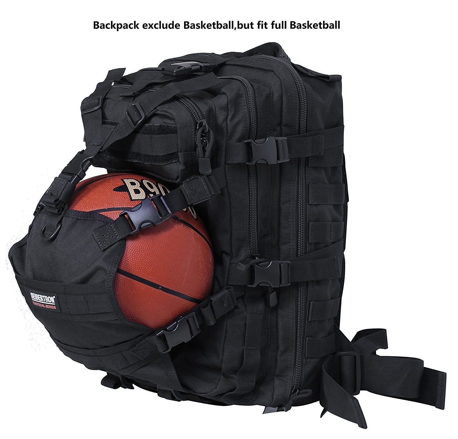 Seibertron Molle Motorcycle Helmet Holder - Waterproof, Large Capacity, One Size, Black