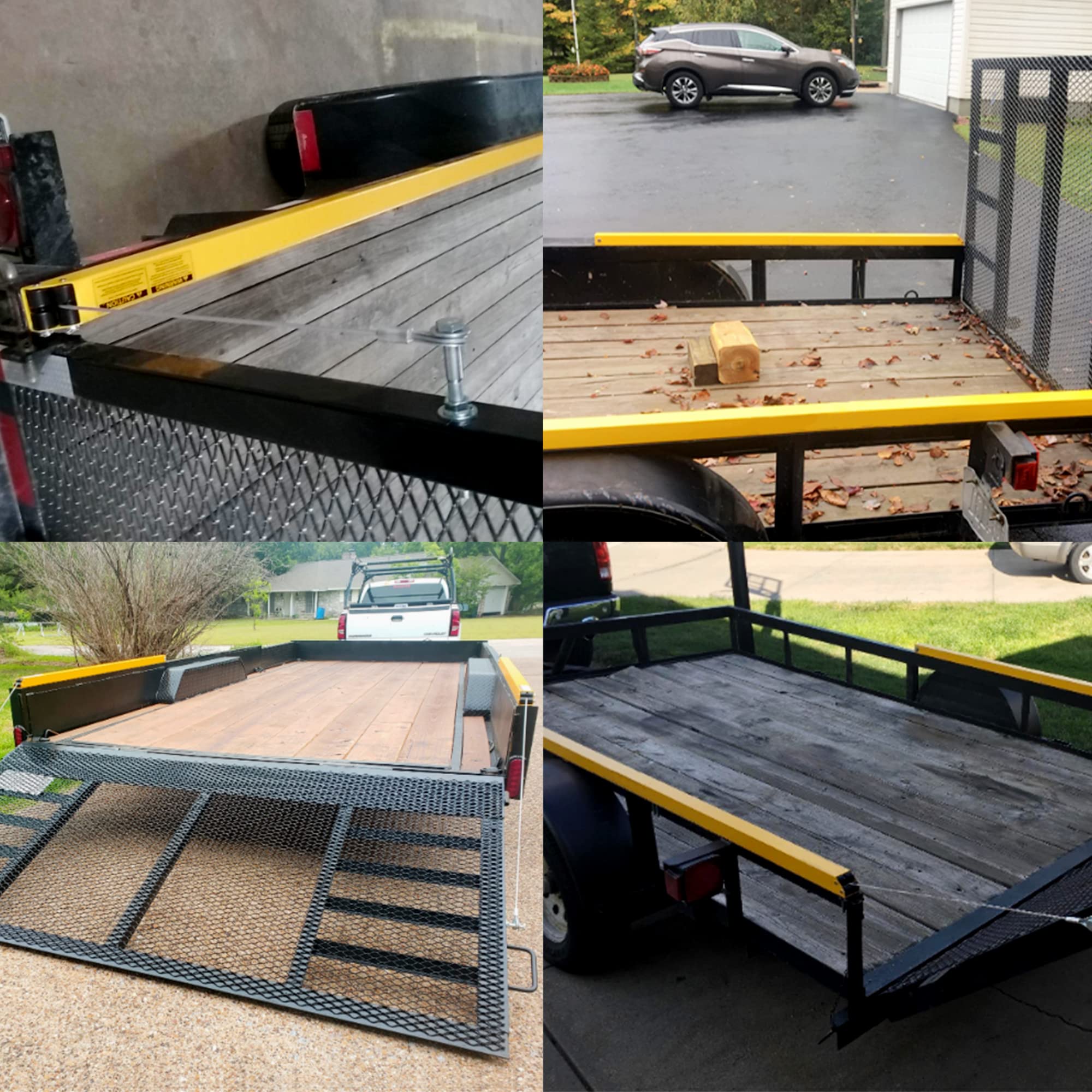 Trailer Tailgate Lift Assist Kit with 2 Sides (Aluminum Alloy Rollers), Compatible with Open Utility Trailer Tailgate and Ramp,