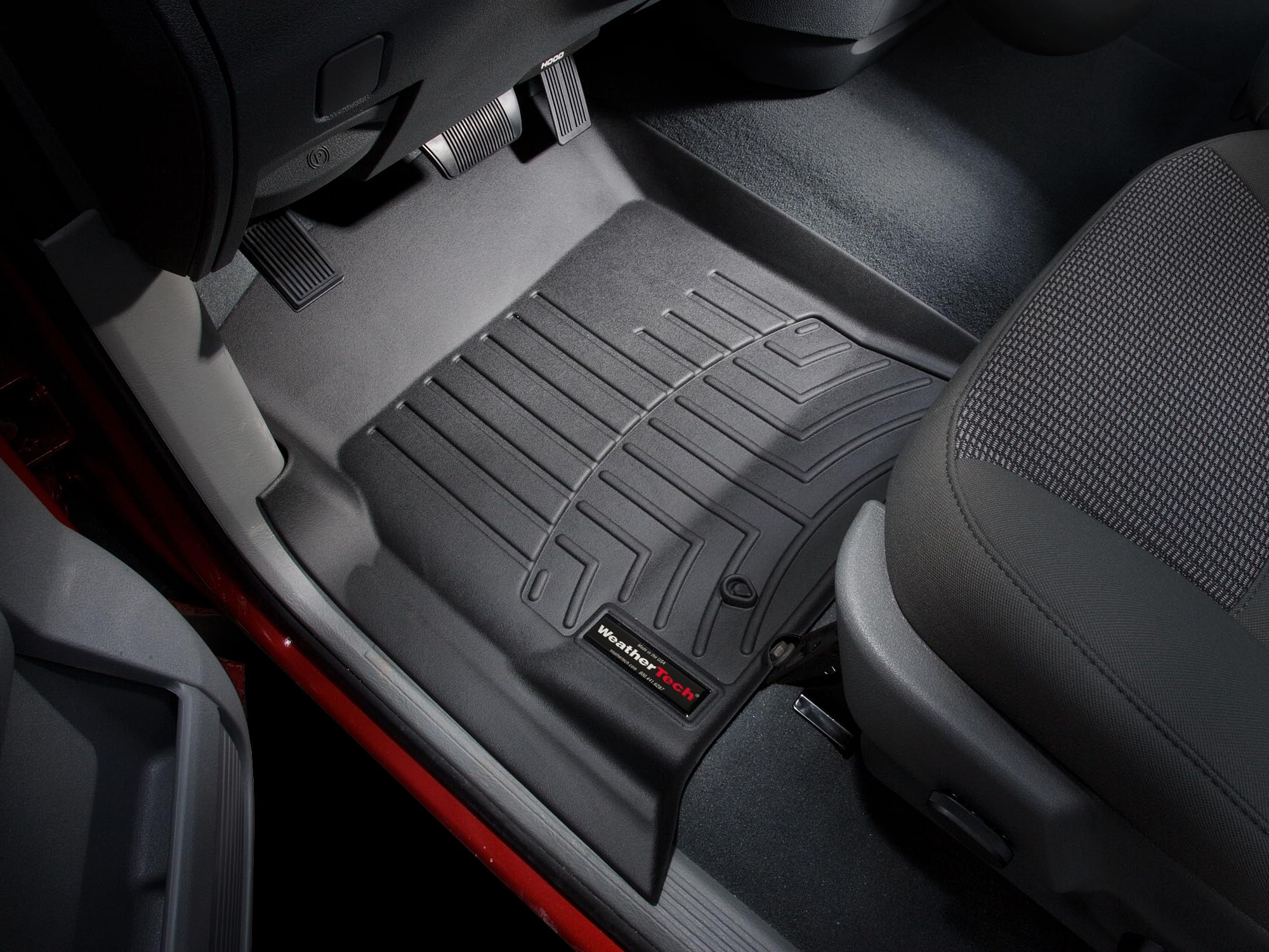 WeatherTech Custom Fit FloorLiners for Dodge Ram Truck 1500, Ram Truck 2500/3500-1st Row (440121), Black