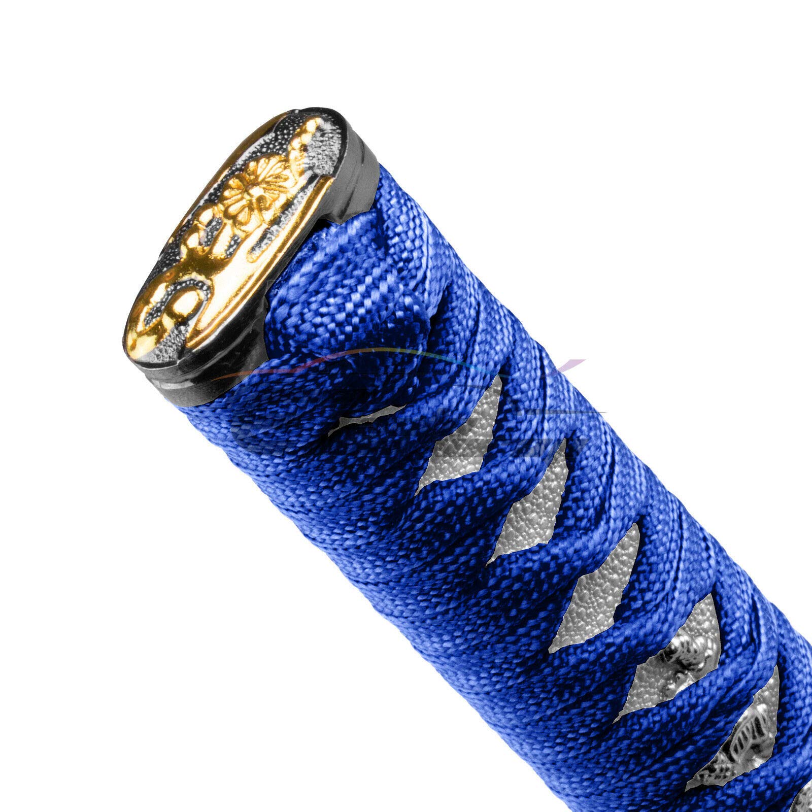 Ezauto Wrap 10Cm Blue White Shift Knob Samurai Sword Alloy Katana With Adapter Universal