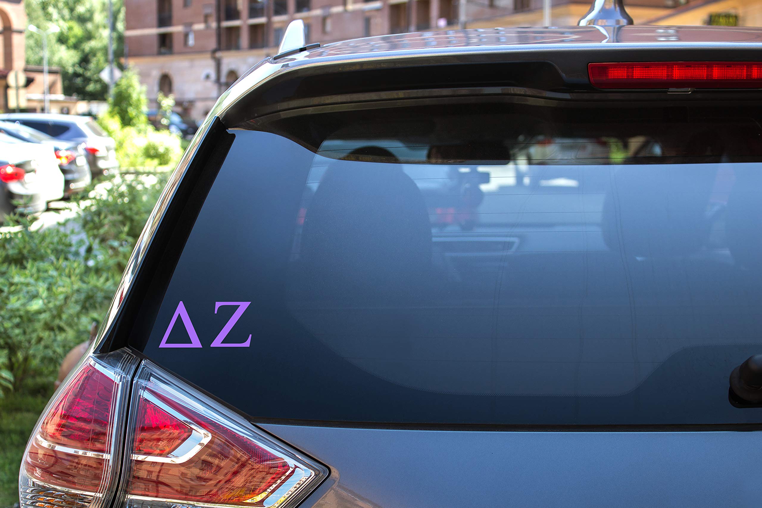 Pro-Graphx Delta Zeta Greek Sorority Sticker Decal, 2.5 Inches Tall, Lilac