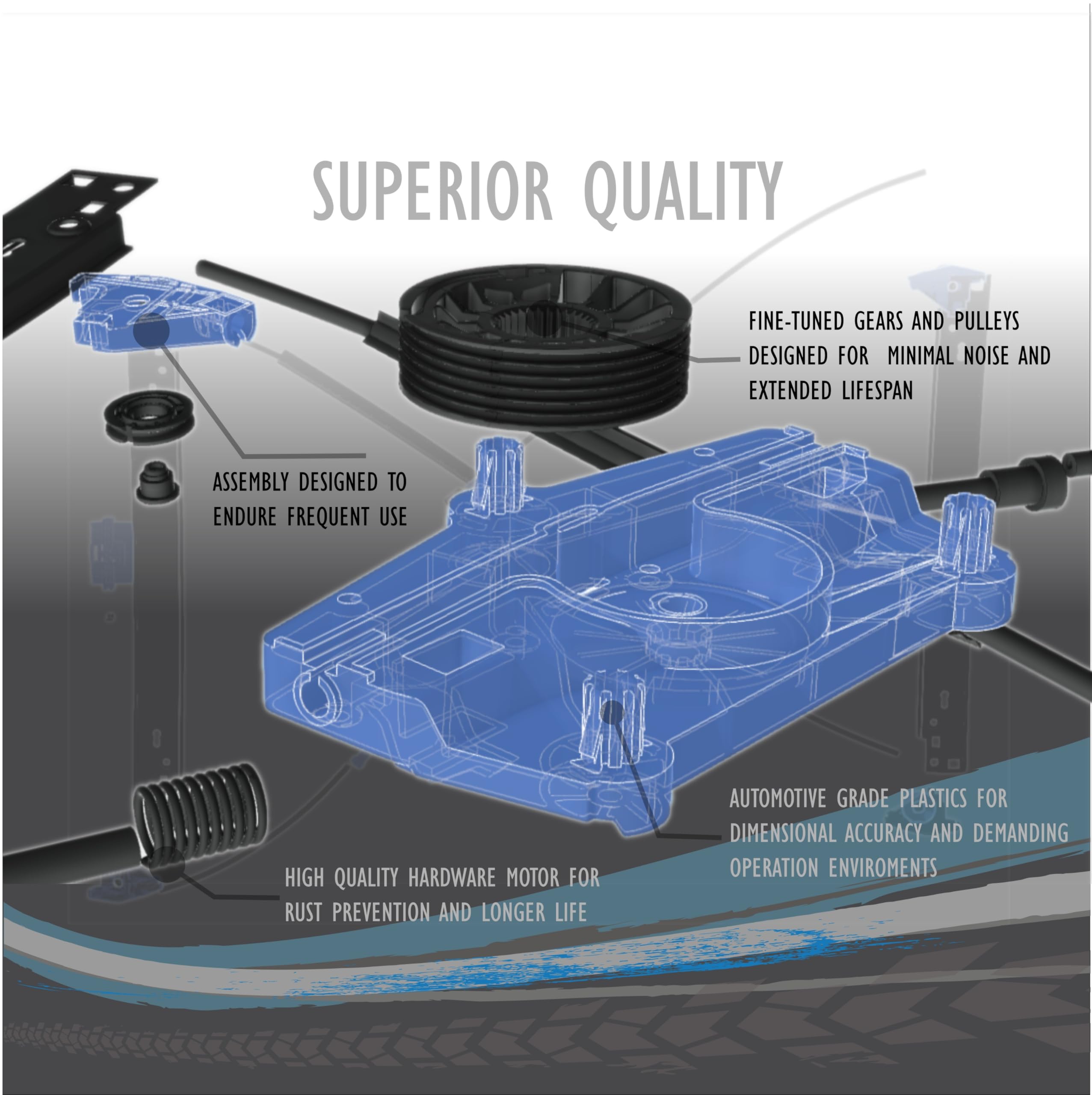OEG Parts New Window Regulator W/Motor Front Drivers Side Left LH Compatible With Toyota Tundra 2000 2001 2002 2003 2004 2005 20