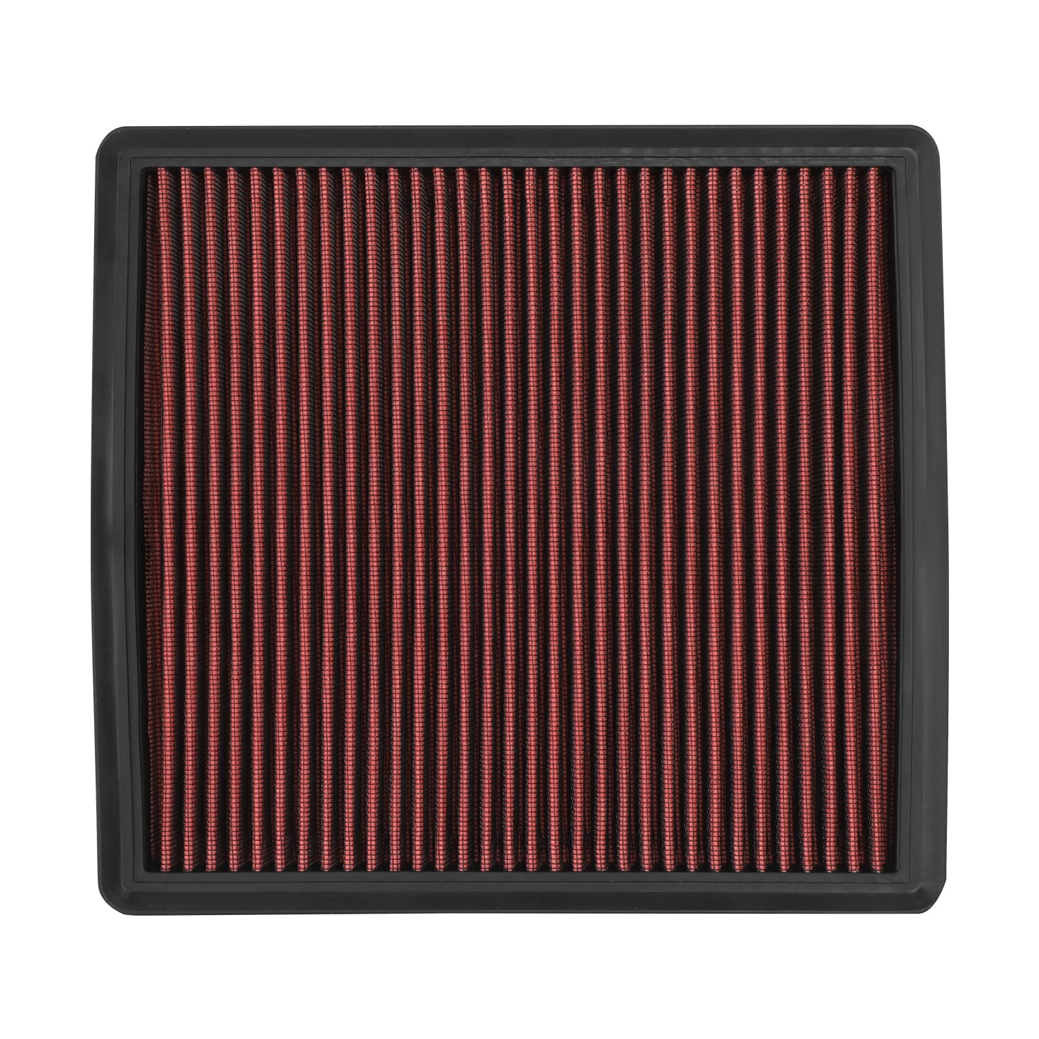 Auto Dynasty High Flow Engine Air Panel Filter Drop-In Reusable & Washable Compatible With Ford Expedition F-Series Lincoln Navigator (Red)