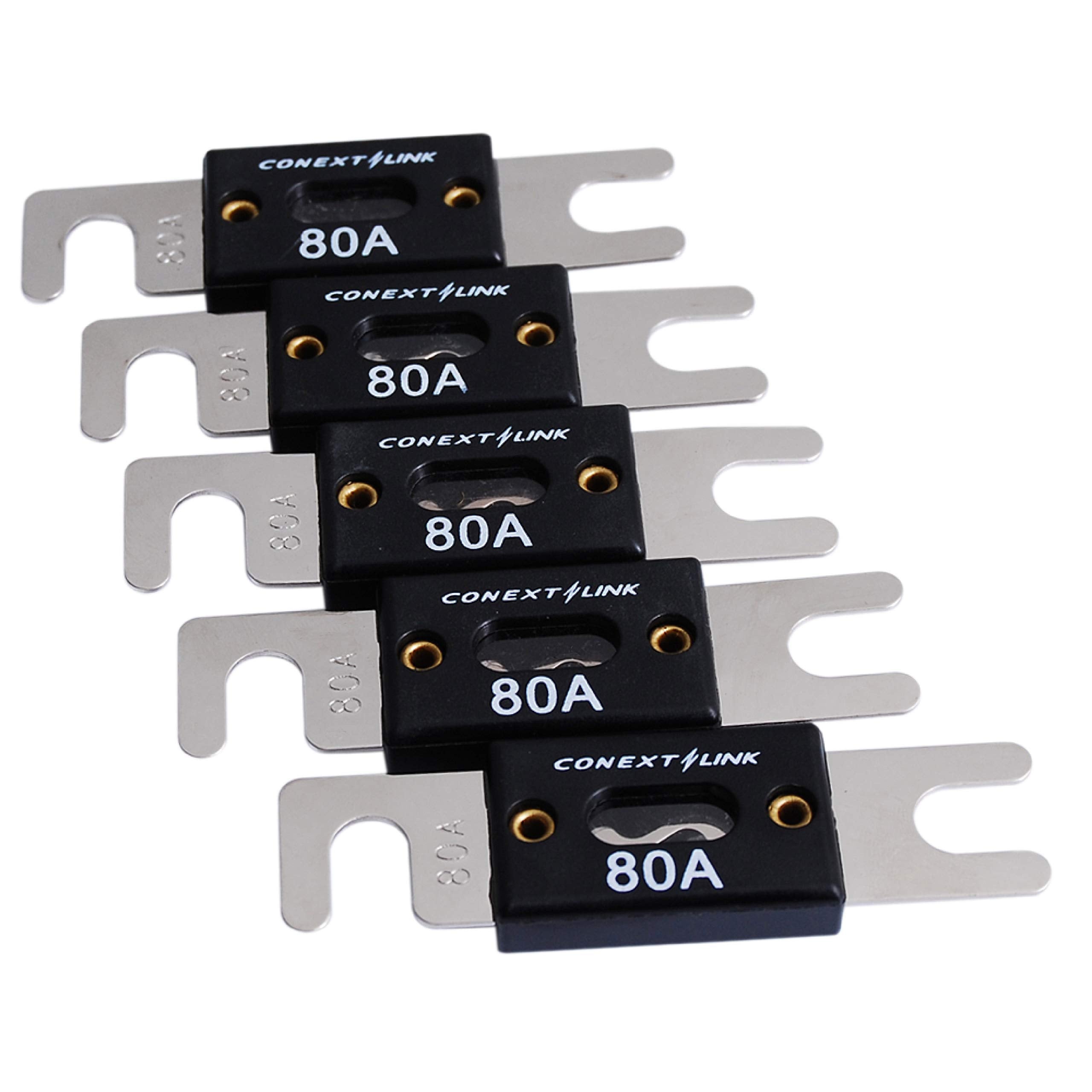 Conext Link Anl80-5 80 A Amp Anl Blade Fuse Nickel Plated 5 Pack (14020)