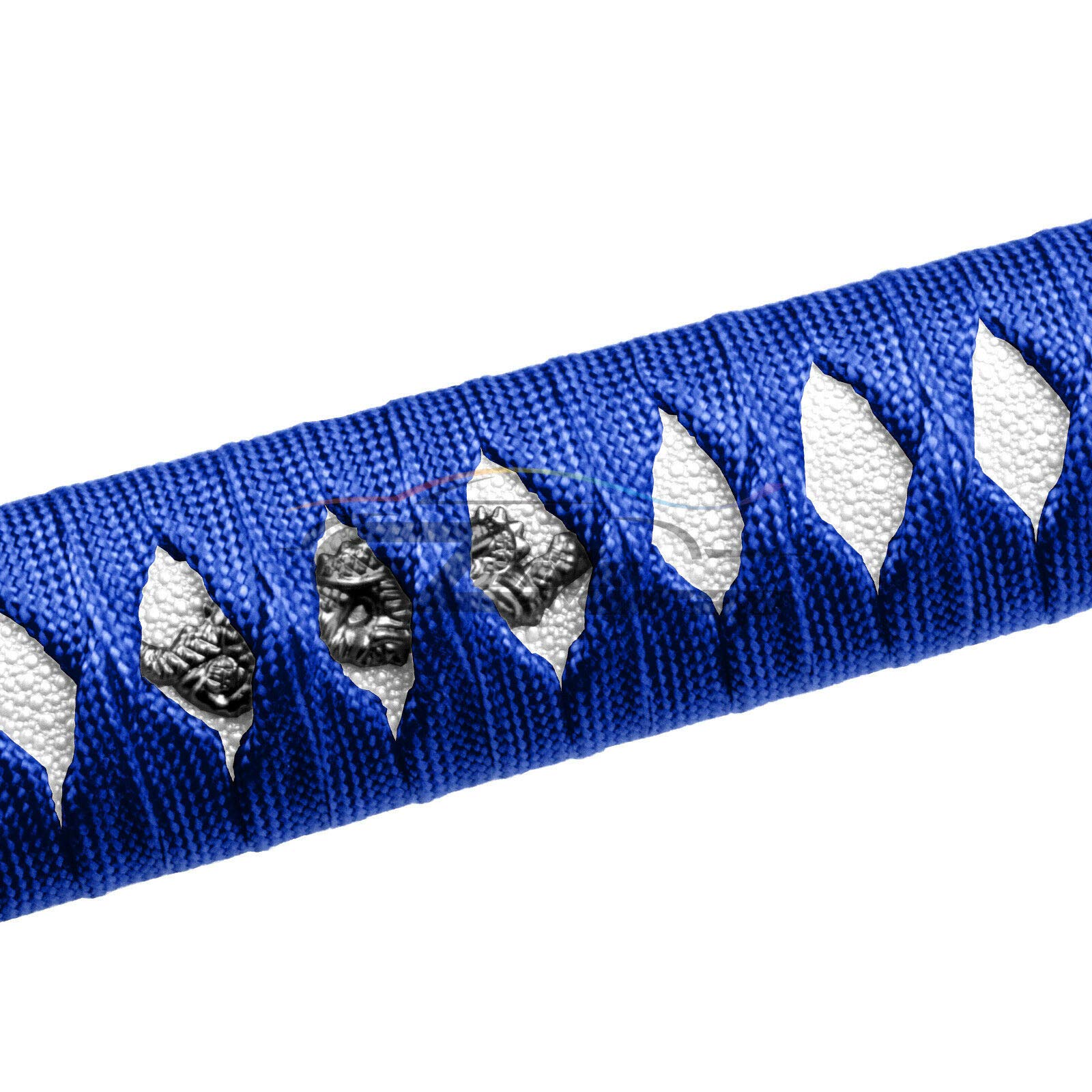 Ezauto Wrap 10Cm Blue White Shift Knob Samurai Sword Alloy Katana With Adapter Universal