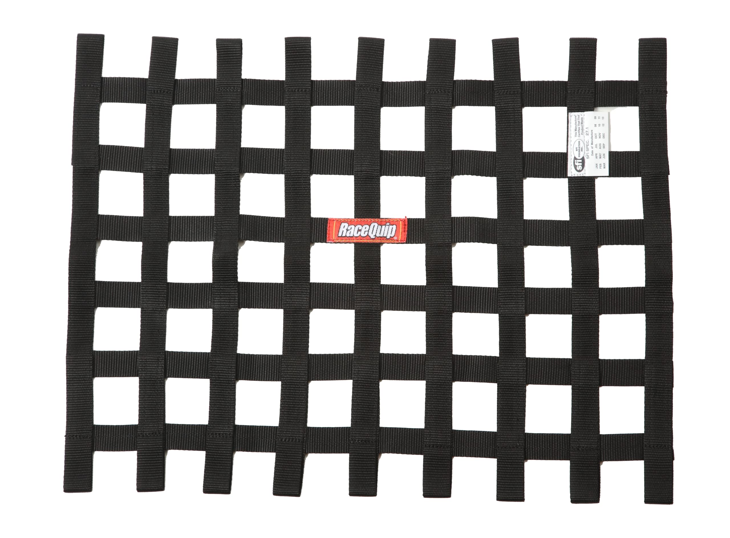 Racequip Race Car Window Net Ribbon Style Sfi 27.1 Certified Black 18H X 24W 725005
