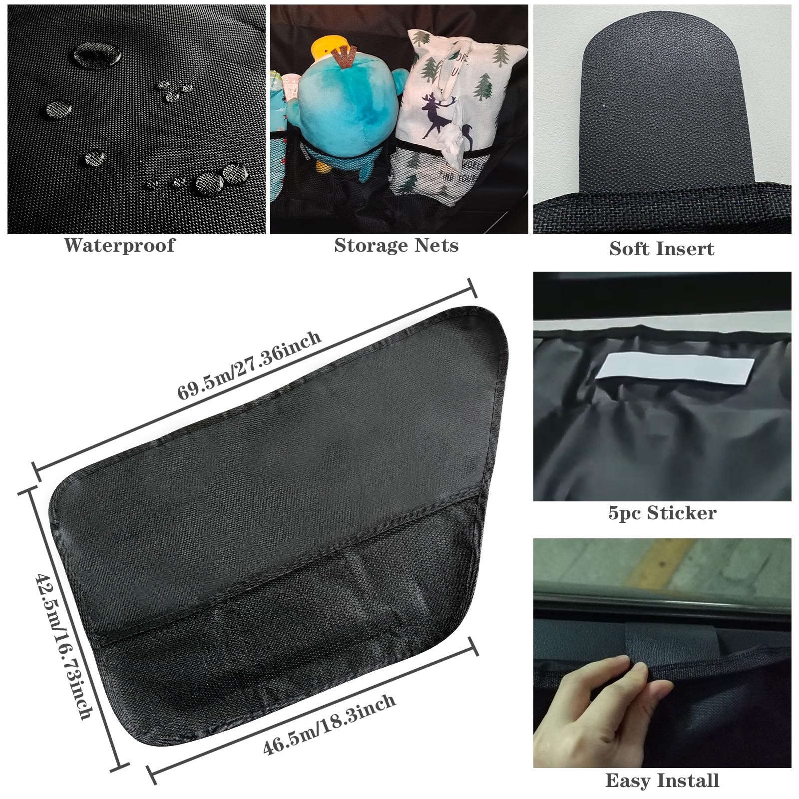 RUIANTE 2PCS Car Door Protector for Dogs Anti Scratch Protection with Pockets nets Door Protectors Vehicle Door Covers Guard Shi