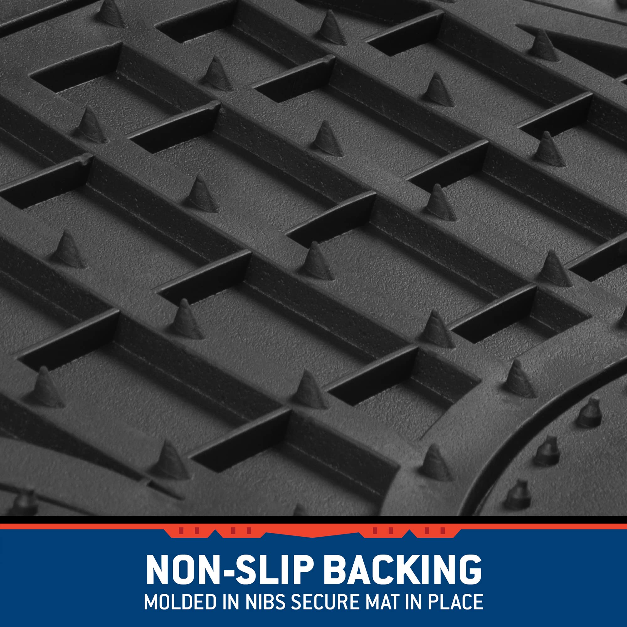 BDK Armored Superman Car Floor Mats - Heavy Duty Rubber Liners for All Weather - Model WBMT-1692