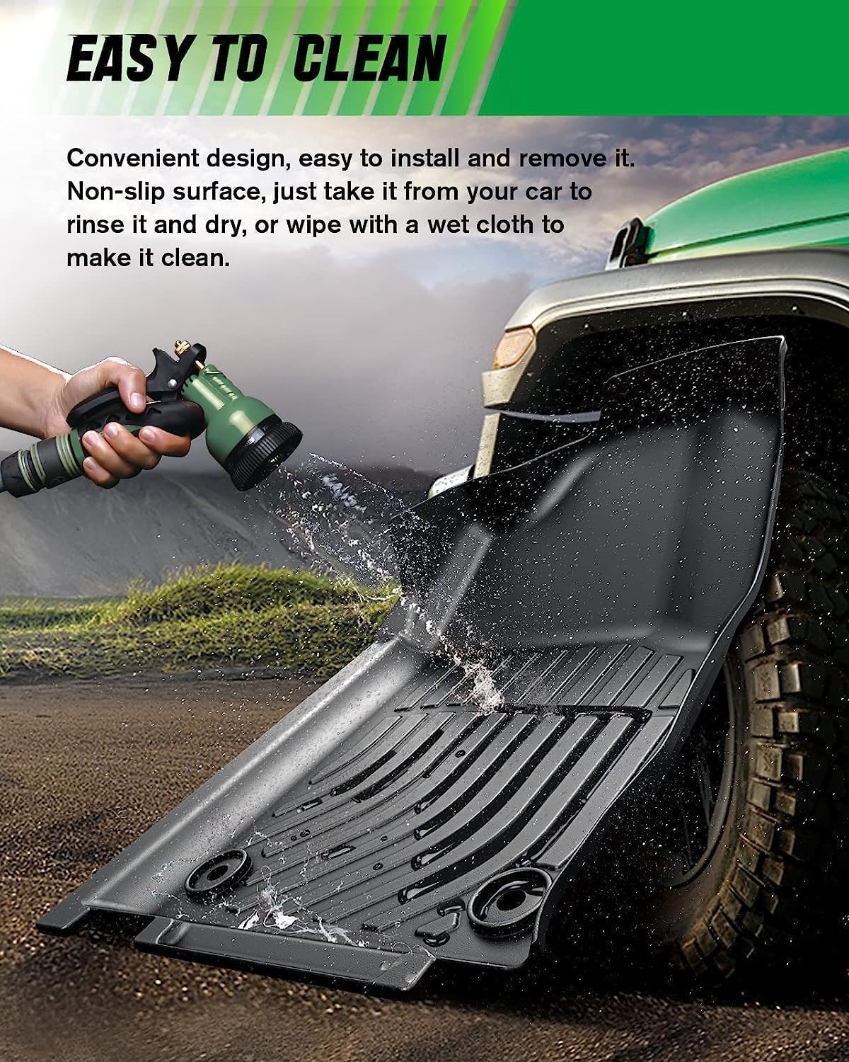 Viwik Floor Mats & Cargo Liners For Jeep Grand Cherokee 2025 2024 2023 2022, Anti Slip 3D Floor Liners, Tpe Waterproof Car Mats,