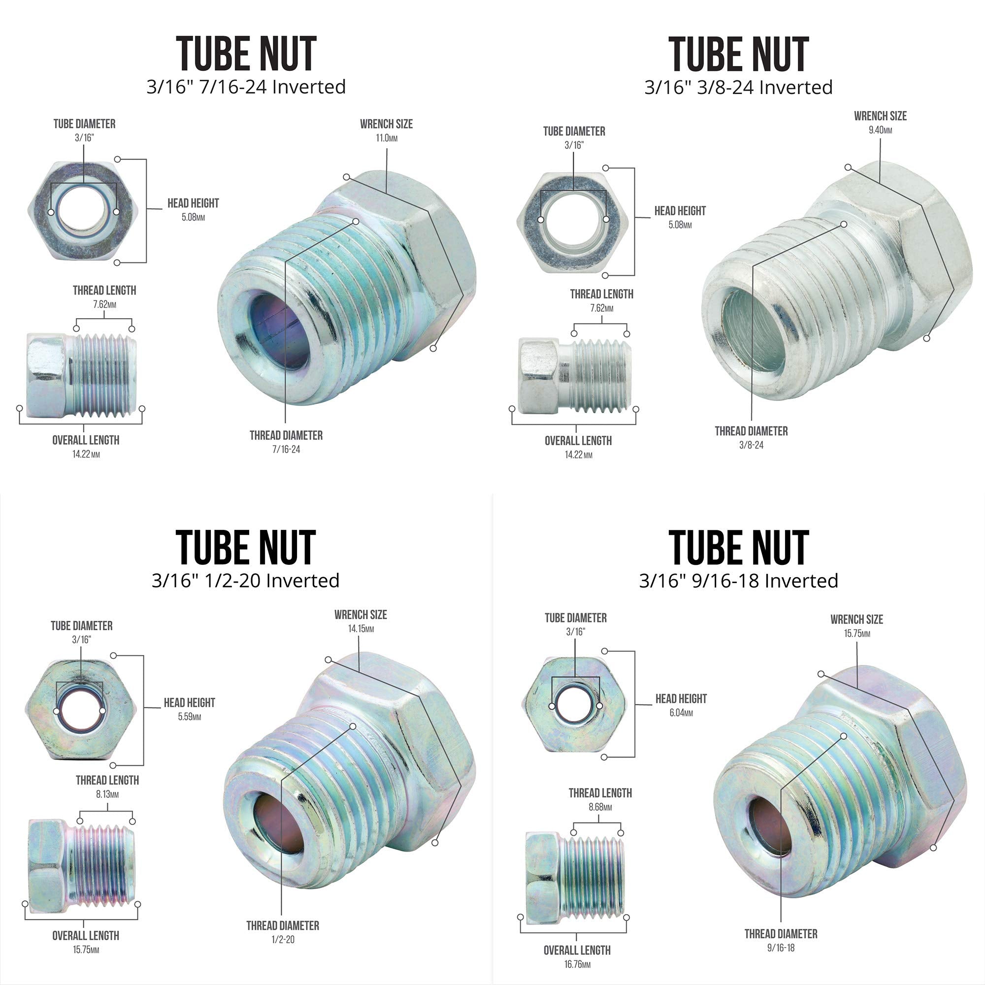 4Lifetime Galvanized Steel Brake Line Kit - 3/16 X 25Ft Replacement Set - Professional Grade Oe Steel Tube, Corrosion-Resistant, Flexible 3/16 Brake Line – Comes With 16 Fittings For Easy Install