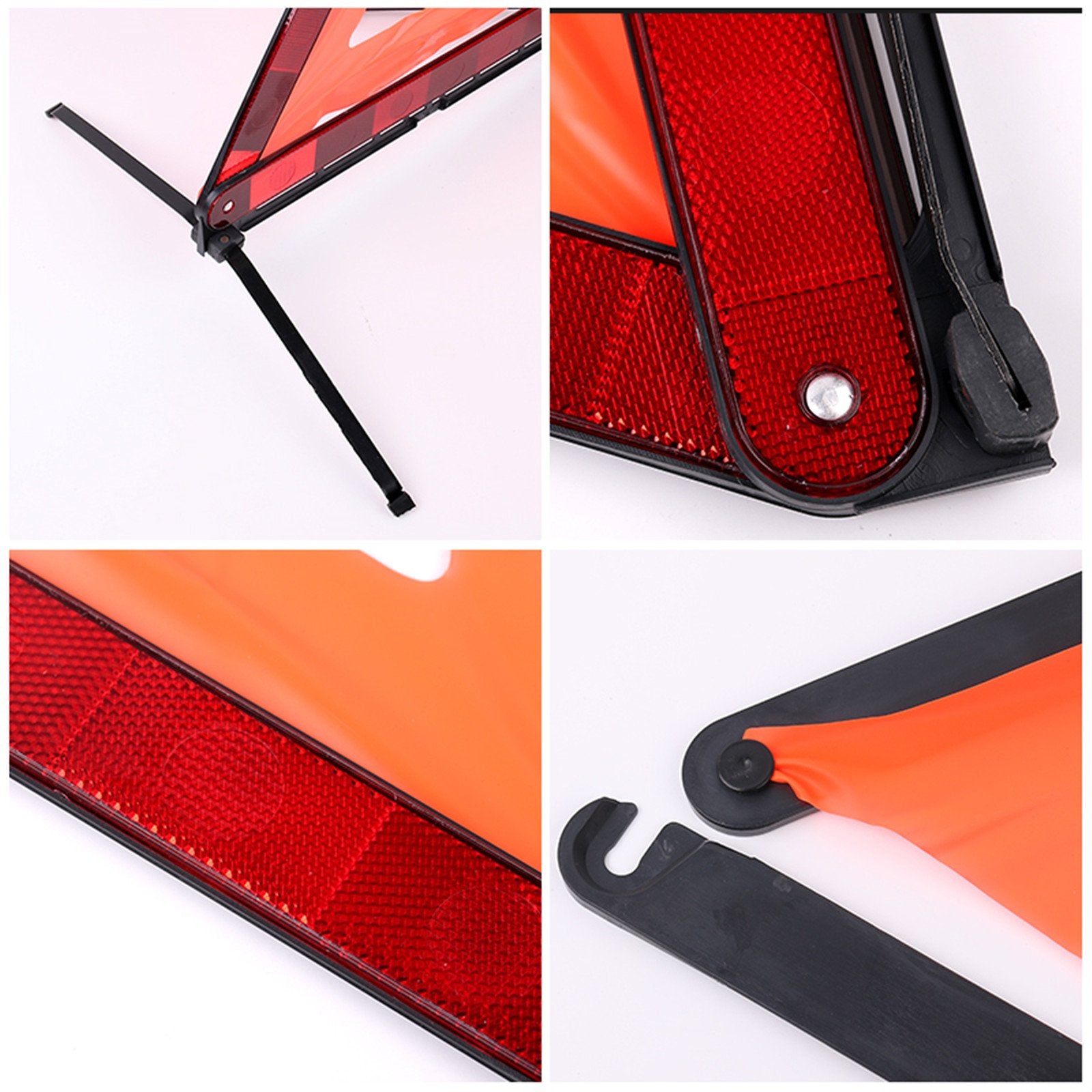 Kafeek Reflective Warning Triangle Emergency Warning Triangle Roadside Safety Triangle Kits (Set Of 3)