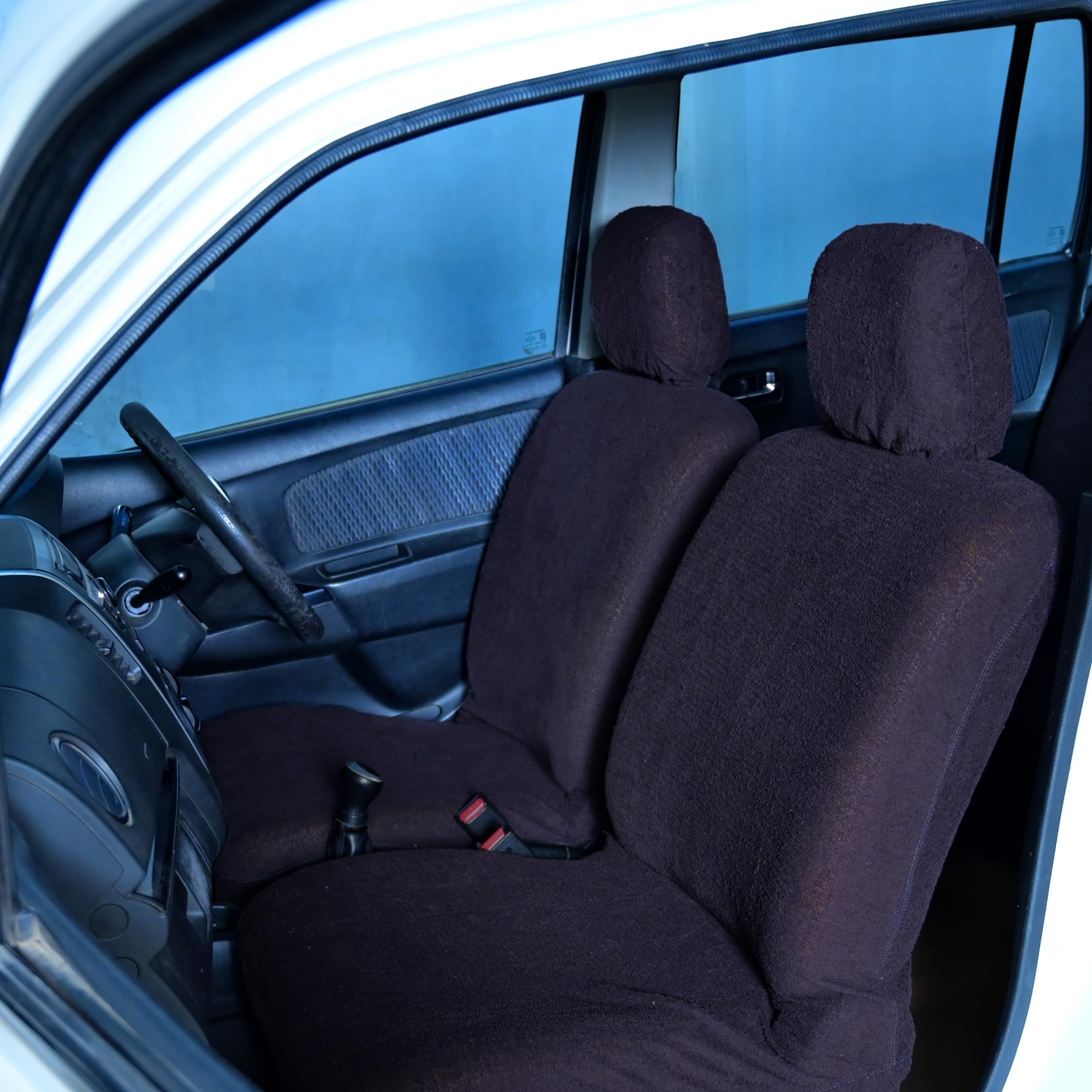 Atist Cotton Car Seat Cover for Hyundai i20 (5 Seater) (Beige)(All Detachable Headrest) (Brown)
