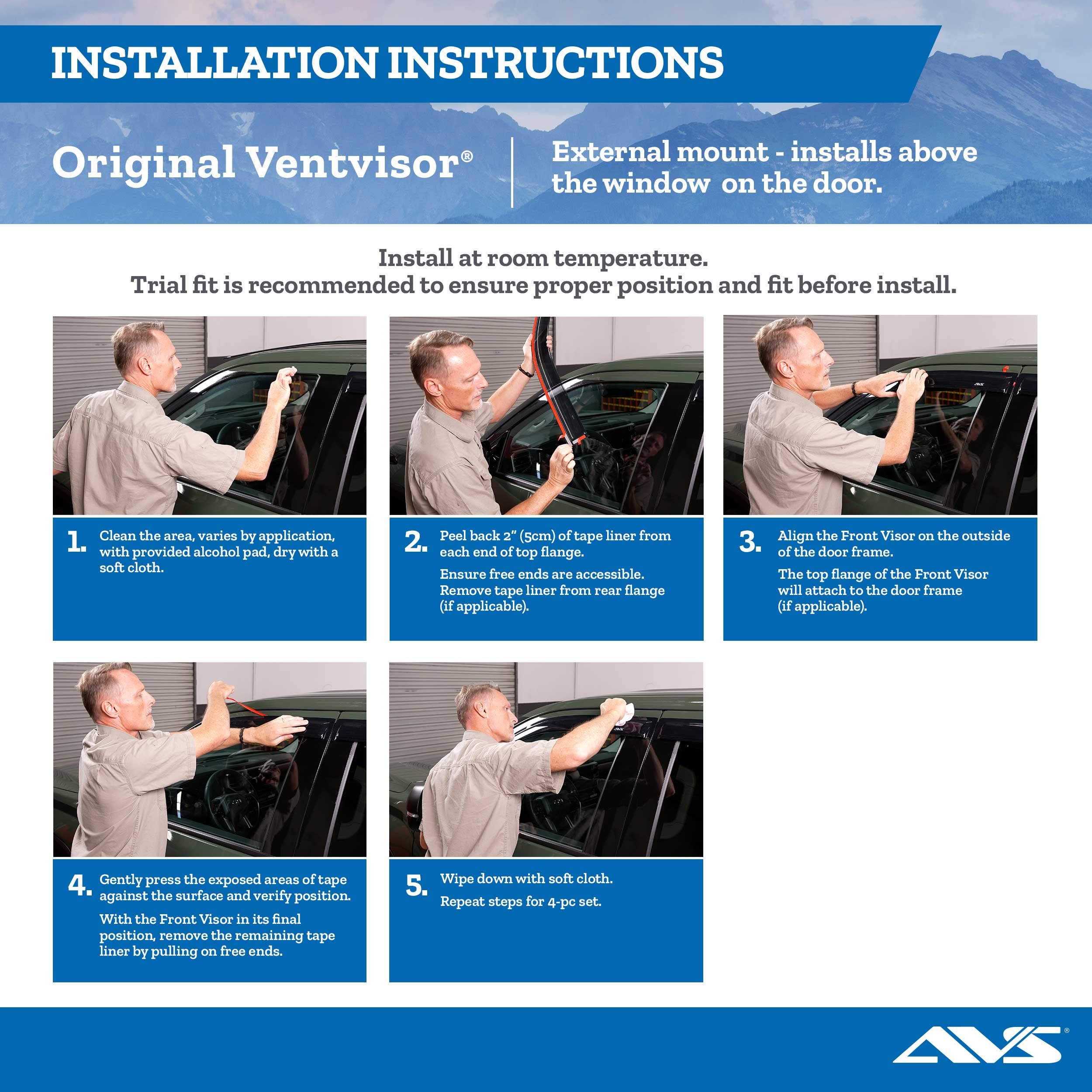 Auto Ventshade [Avs] Outside Mount Ventvisor / Window Deflectors | Fits 1999 - 2003 Acura Tl, 4 Pcs. | Smoke - 94197