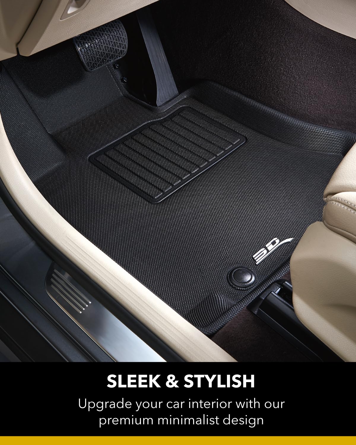3D Maxpider Custom Fit Kagu Floor Mat (Black) For 2016-2016 Scion Ia - 1St Row 2Nd Row