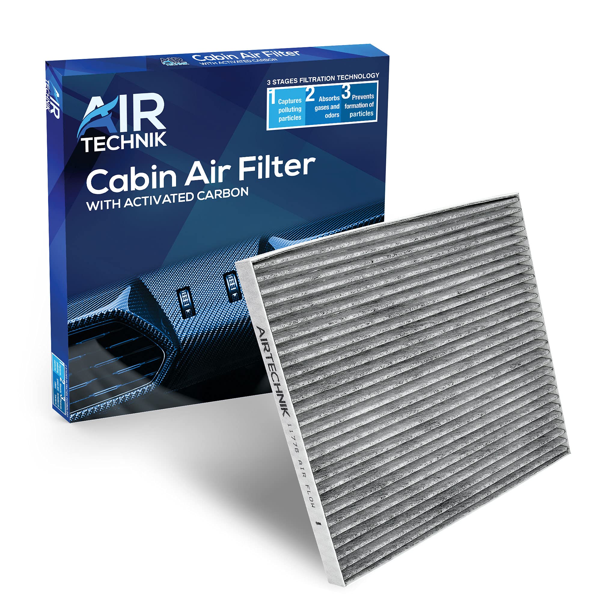 AirTechnik CF11776 Cabin Air Filter w/Activated Carbon | Fits Infiniti JX35 2013, QX60 2014-2021 / Nissan Altima 2013-2018, Maxi