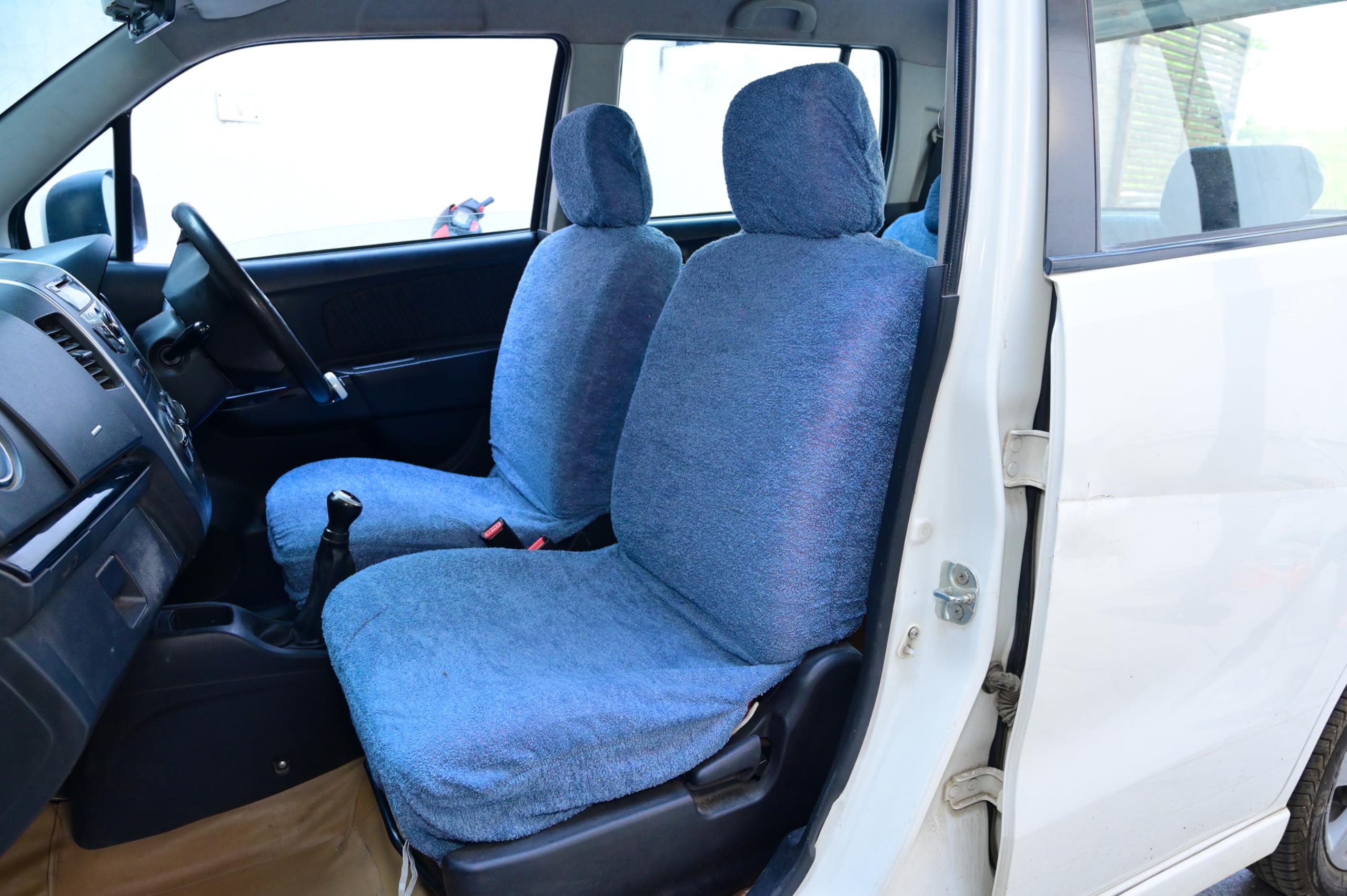 Atist Cotton Car Seat Cover for Maruti Suzuki Swift Dzire (5 Seater)(All Detachable Headrest) (Blue)