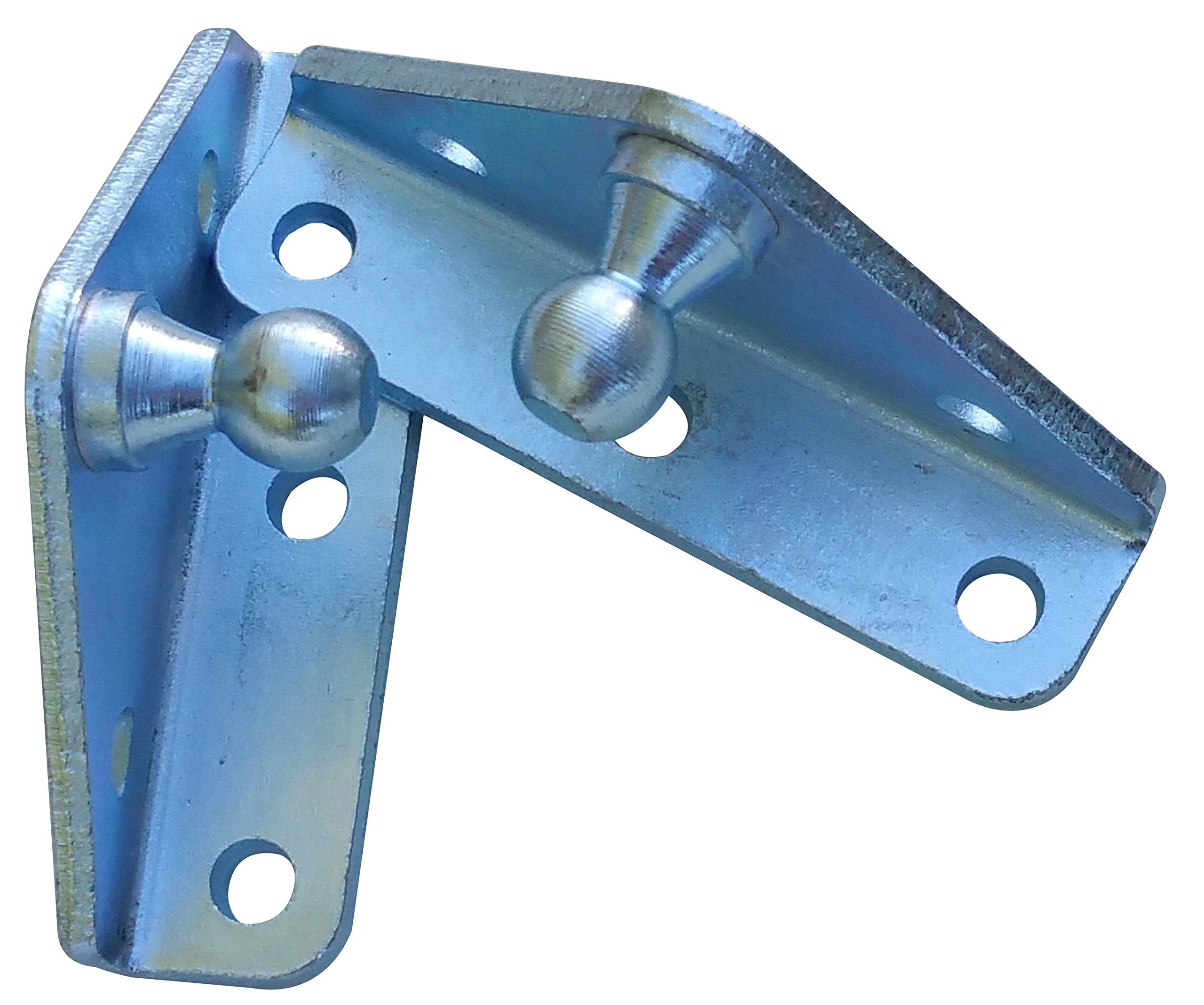 Angled Lift Support Bracket Inside Mount - Zinc Plated 10 Gauge Steel - 10Mm Ball Stud - Gas Strut Mounting Brackets - Gas Shock