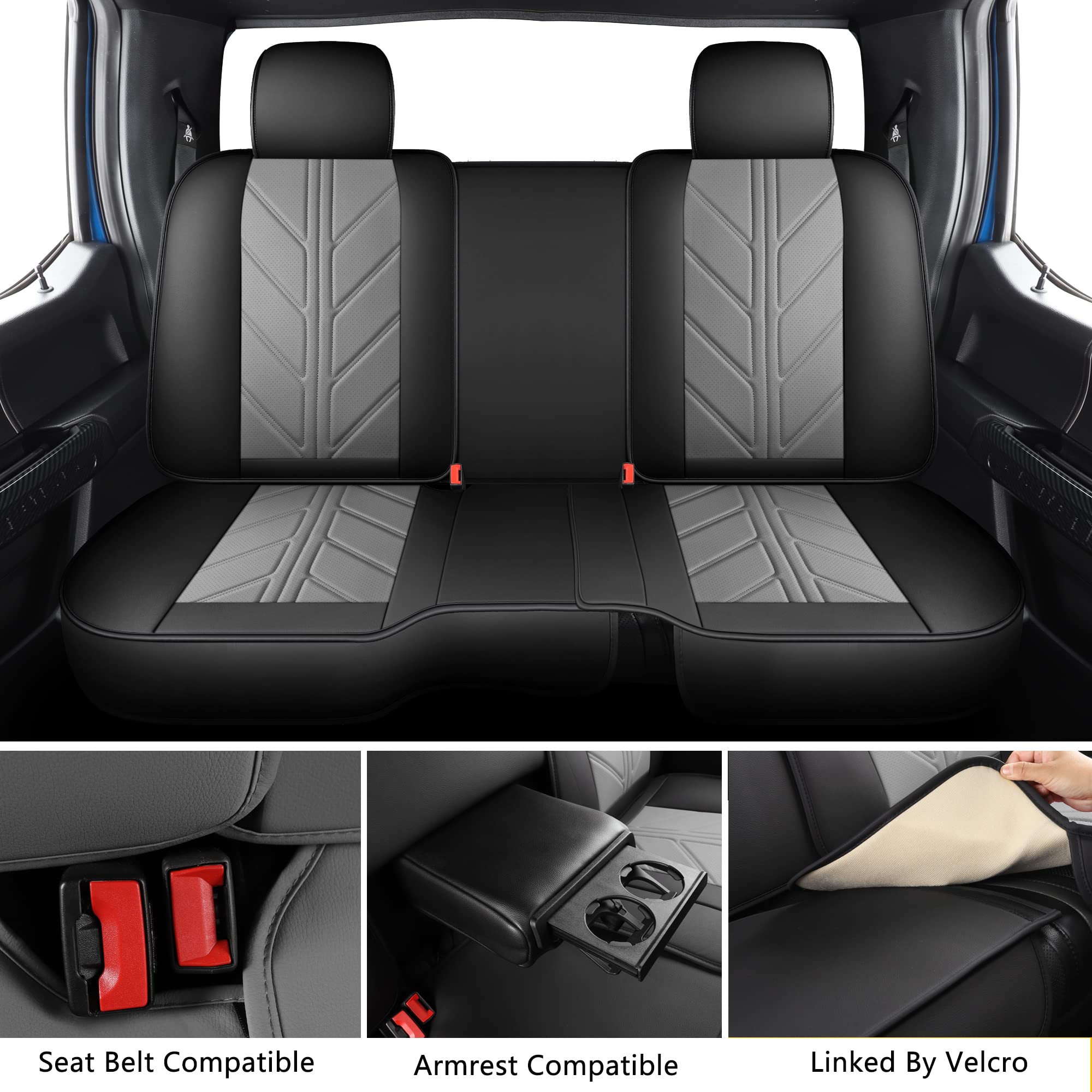 Balliol Pickup Seats Covers Compatible With Dodge Ram 1500 2009-2024 Truck Pleather Seat Covers Custom Fit Dodge Ram 2500 3500 (