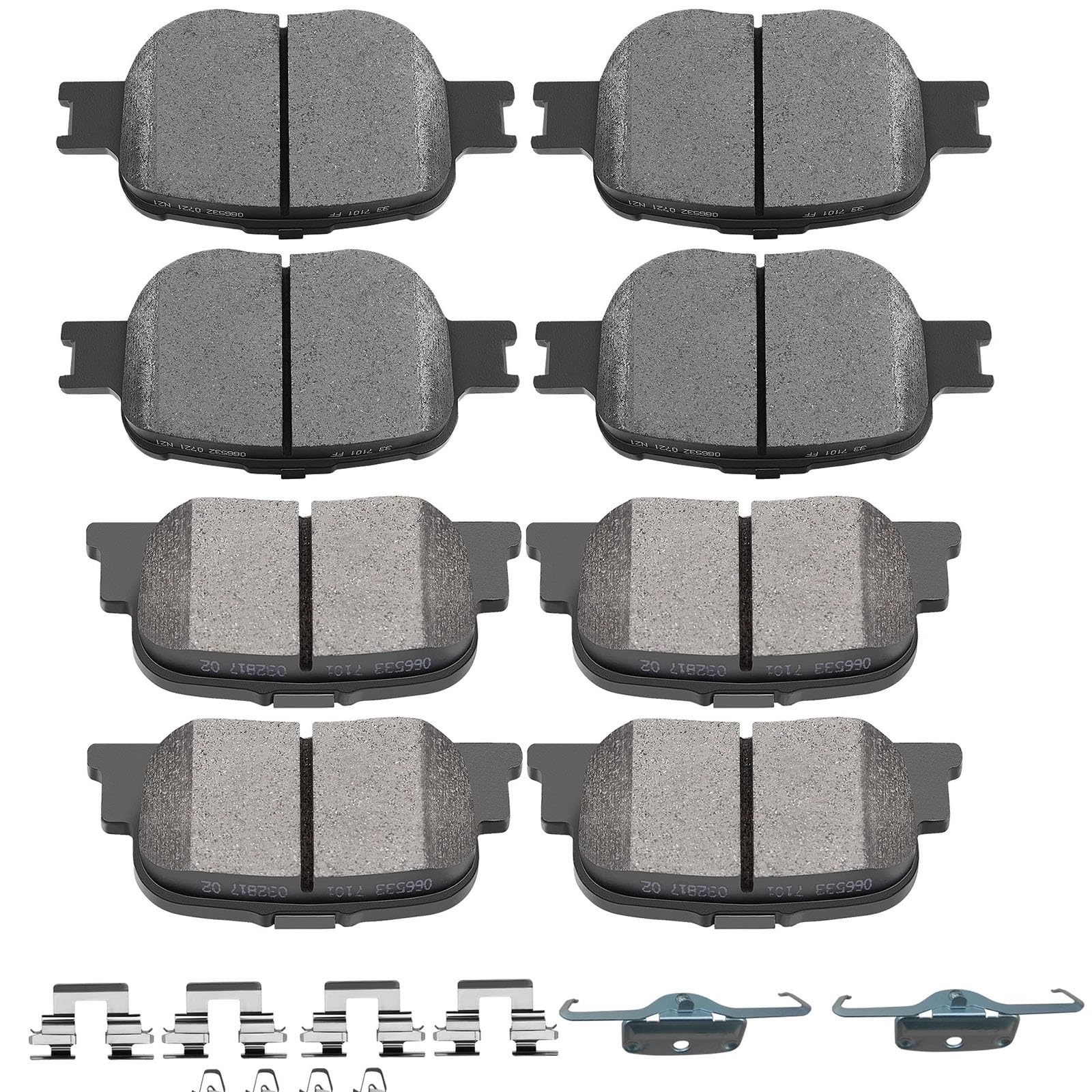 Ceramic Brake Pads Kits,Scitoo 8Pcs Brakes Pads Set Fit For 2005-2010 For Scion Tc