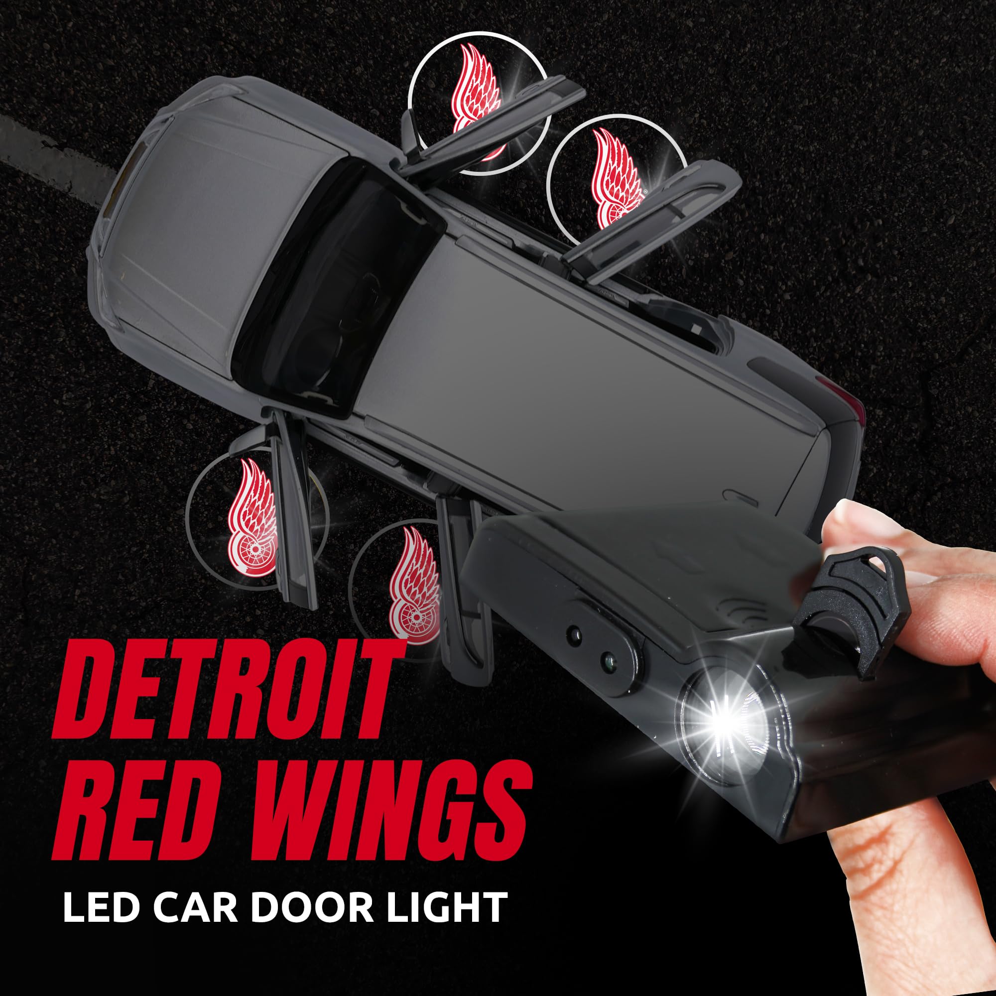 Detroit Red Wings Car Door Light Led Special Order