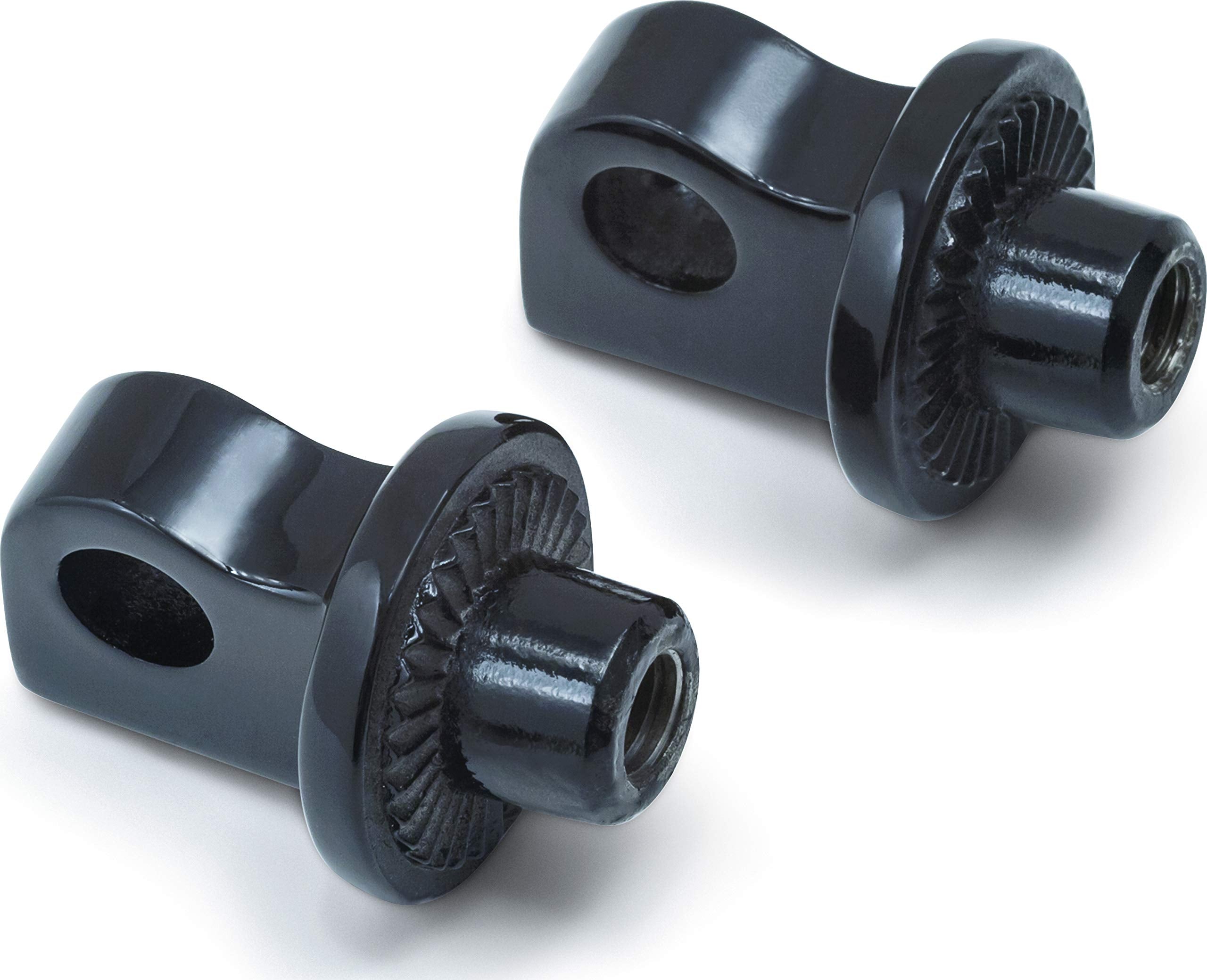 Kuryakyn Splined Peg Adapters, Gloss Black
